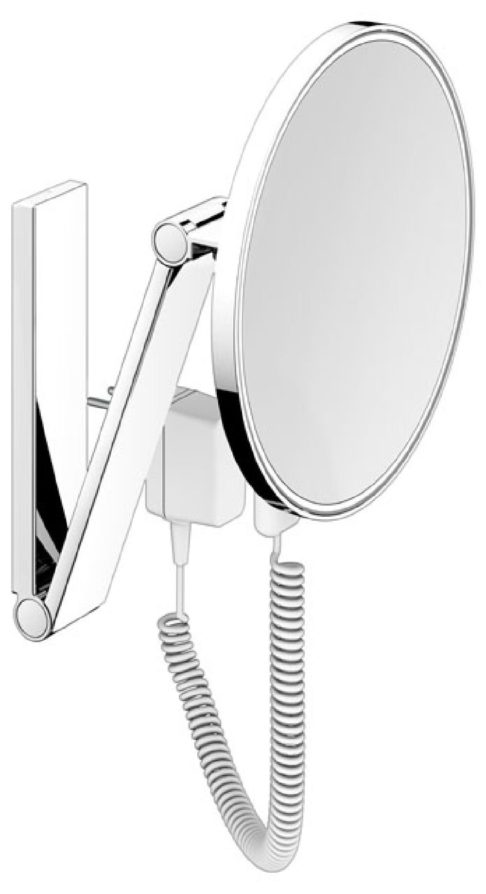Keuco Cosmetic mirrors oglindă cosmetică 21.2x31.4 cm rotunde cu iluminare oțel 17612079001