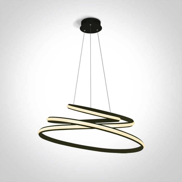 One Light Charma lampă suspendată 1x45 W negru 63046A/B