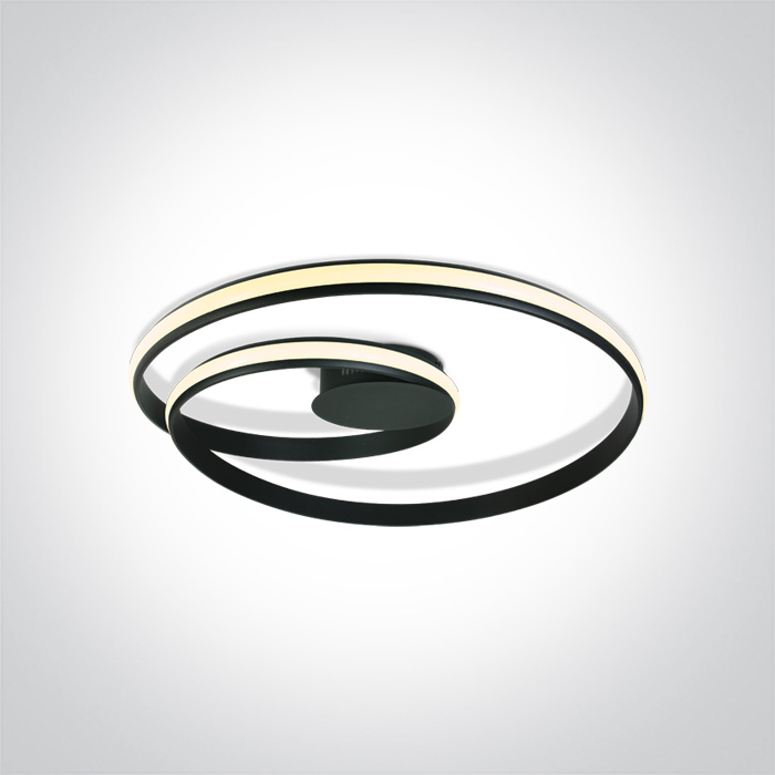 One Light Sion lampă de tavan 1x30 W negru 63066/B