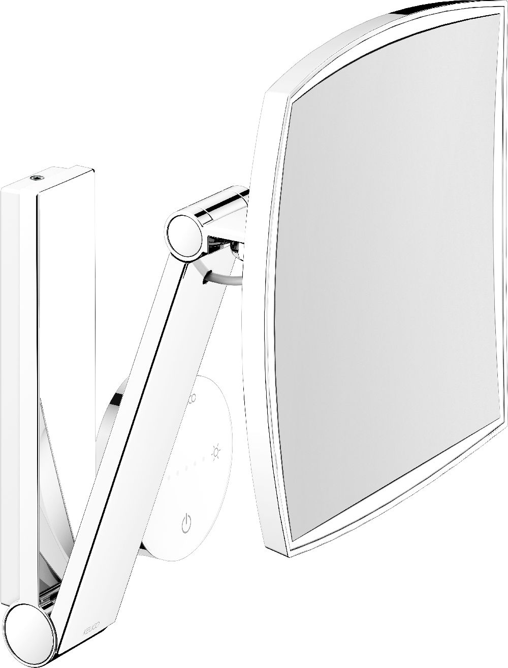 Keuco Cosmetic mirrors oglindă cosmetică 20x31 cm dreptunghiulare cu iluminare nichel 17613059002