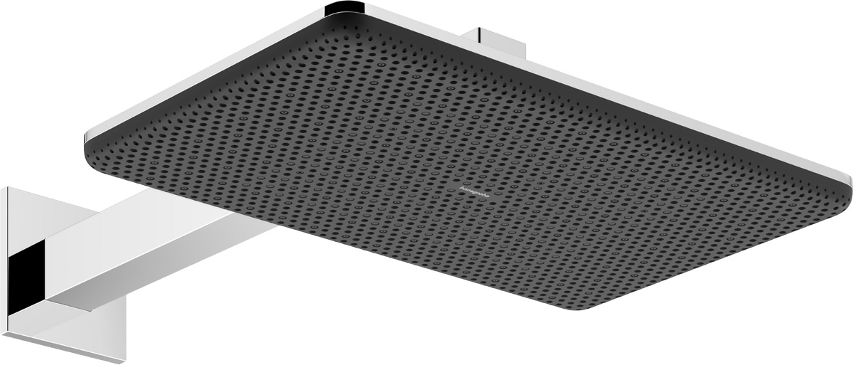 Hansgrohe Raindance Alive Q cap de duș cu braț 34.3x21.4 cm dreptunghiular crom 24551000