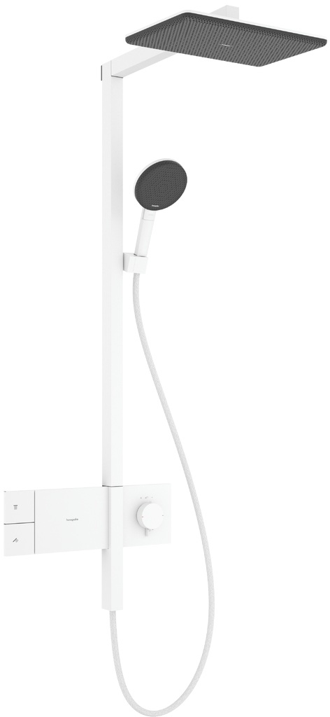 Hansgrohe Raindance Alive Q set de duș perete cu termostat cu duș de ploaie alb 24580700