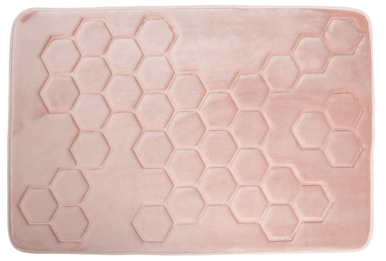 Hyggli Honey covor de baie 90x60 cm dreptunghiular roz 70-090