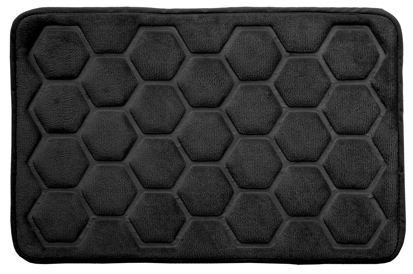 Hyggli Rock covor de baie 60x40 cm dreptunghiular negru 70-118