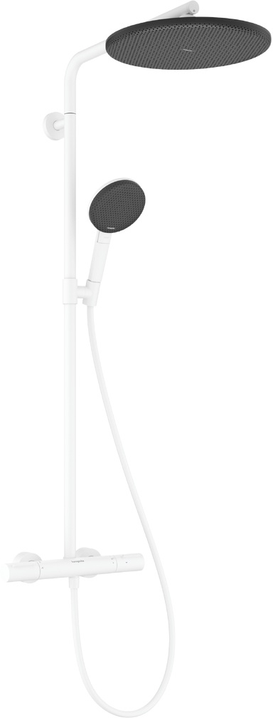 Hansgrohe Raindance Alive S Puro set de duș perete cu termostat cu duș de ploaie alb 24593700