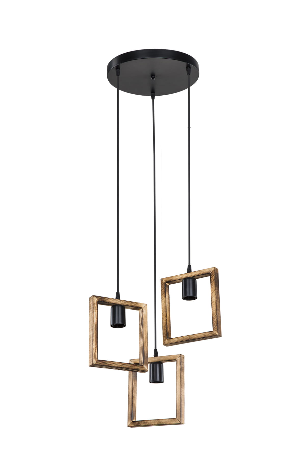 Zuma Line Atria lampă suspendată 3x20 W negru-lemn ASZ.1678