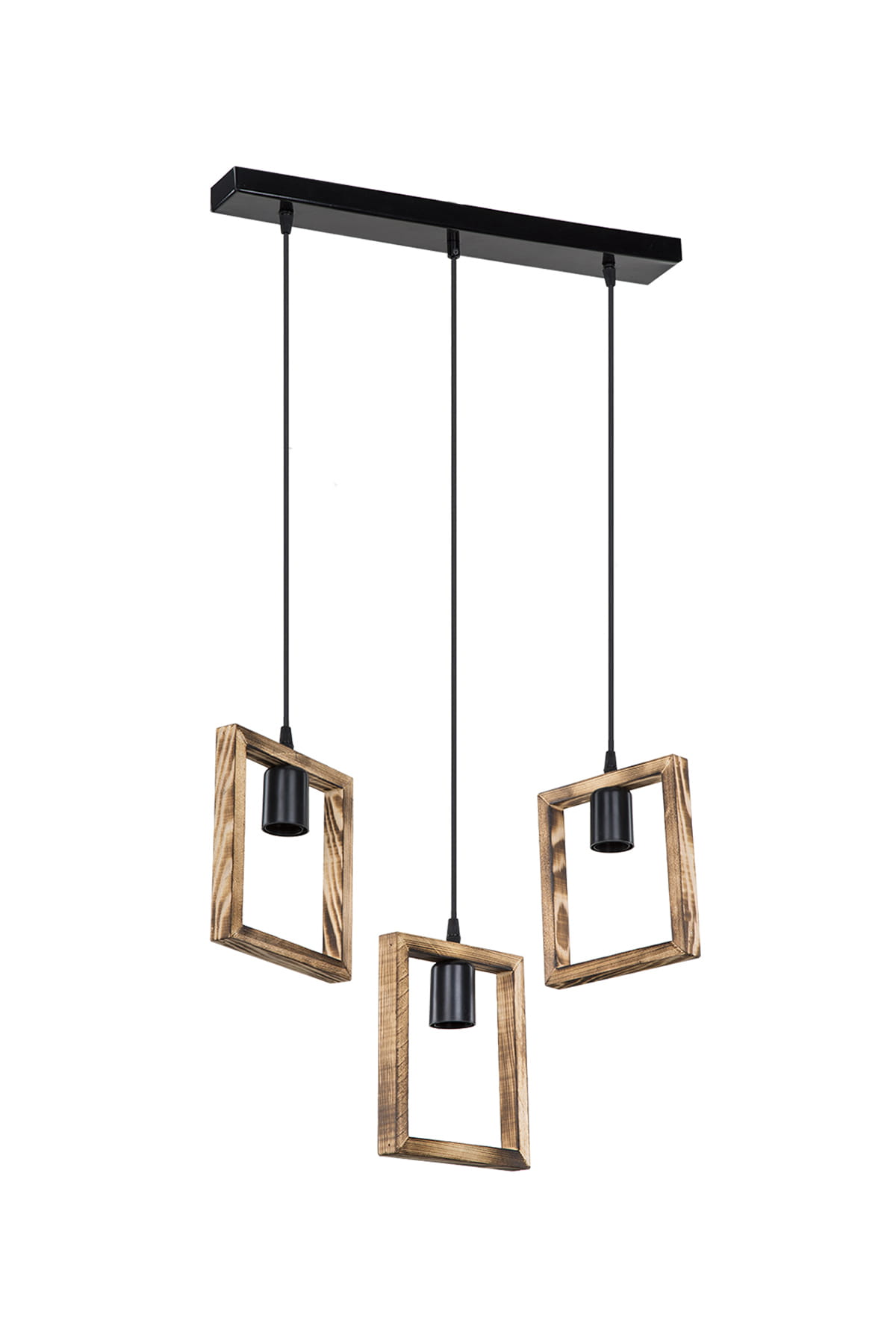 Zuma Line Atria lampă suspendată 3x20 W negru-lemn ASZ.1679