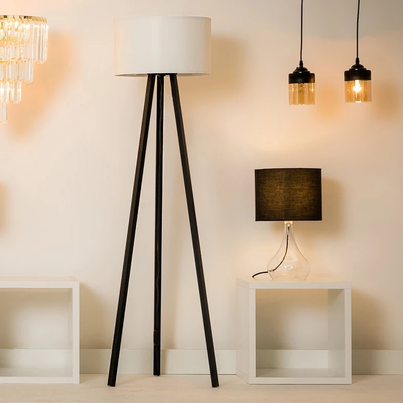 Zuma Line Piko lampă de podea 1x20 W alb-negru ASZ.1759