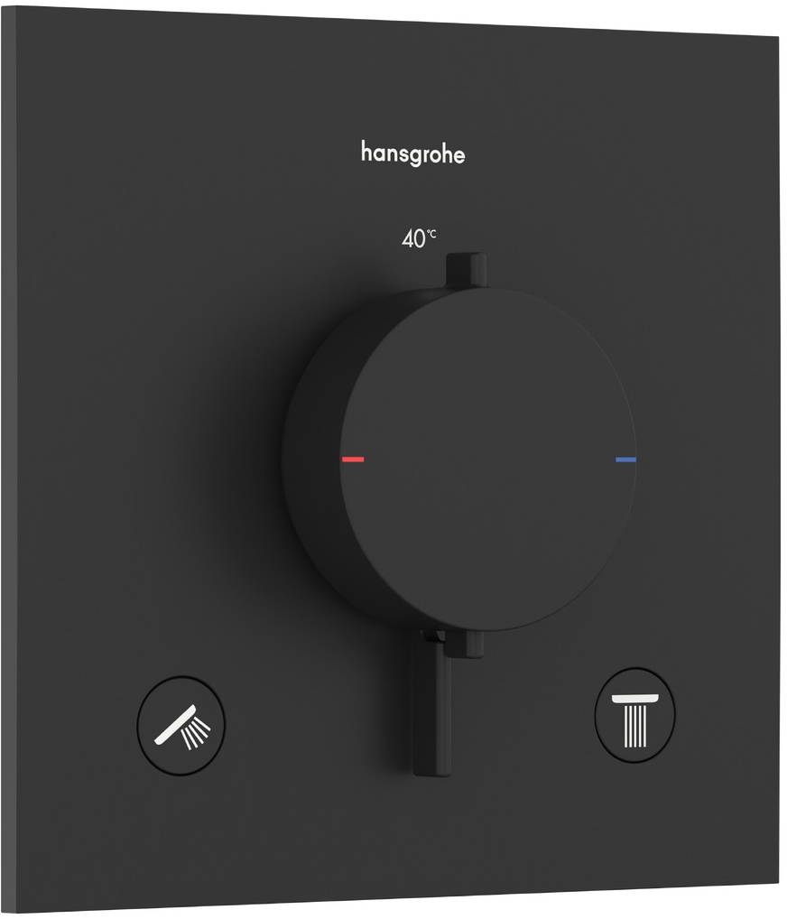 Hansgrohe Ecostat Comfort E baterie cadă-duș ascuns cu termostat negru 33711670