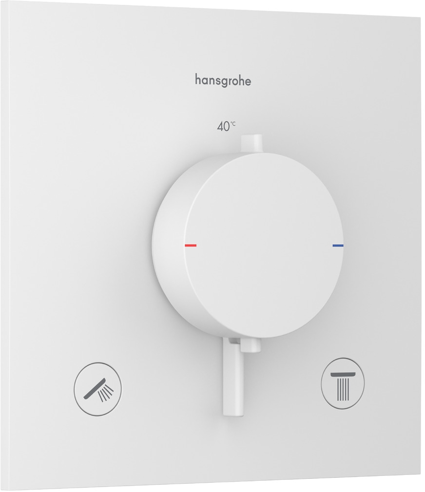 Hansgrohe Ecostat Comfort E baterie cadă-duș ascuns cu termostat alb 33711700