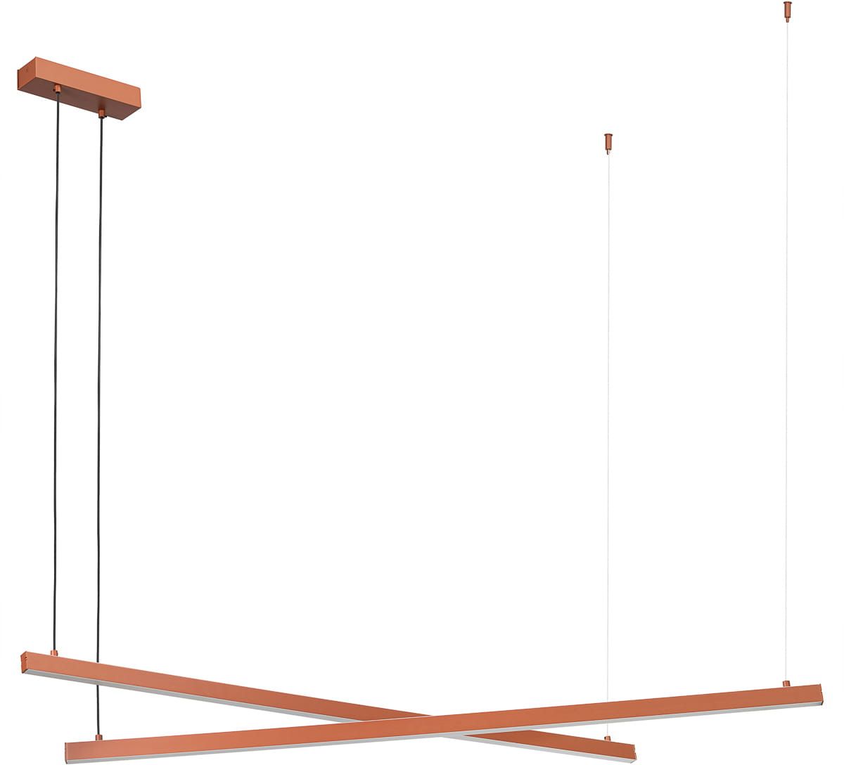 Argon Miami lampă suspendată 2x74 W maro 8837