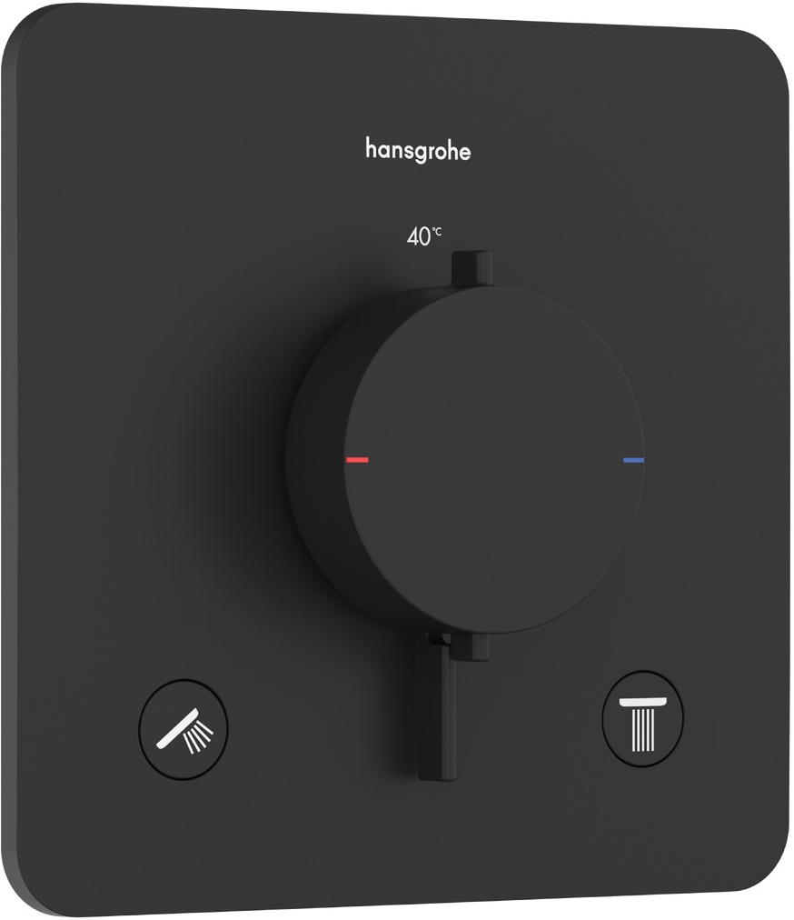 Hansgrohe Ecostat Comfort Q baterie cadă-duș ascuns cu termostat negru 33713670