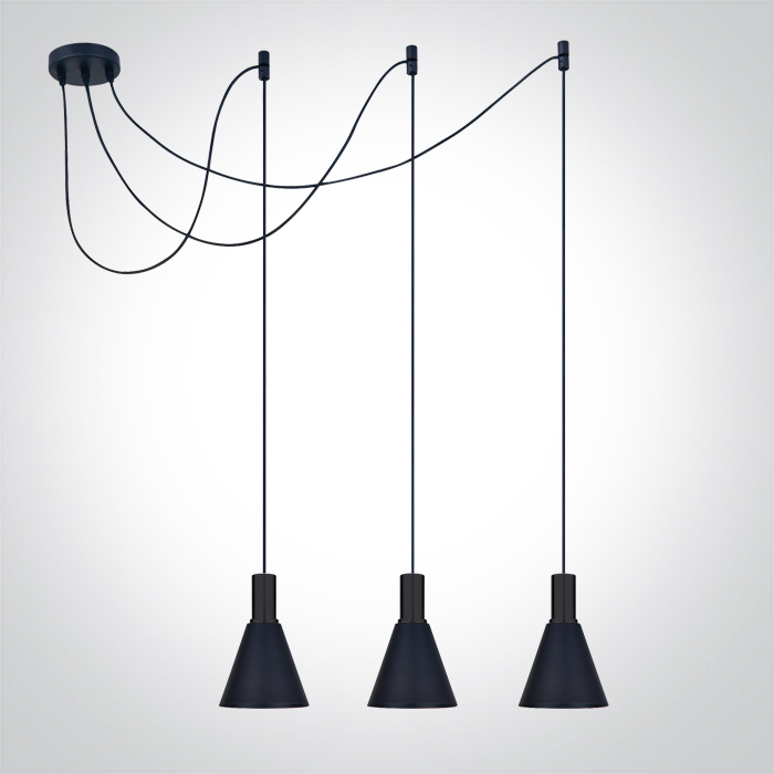 One Light Tala lampă suspendată 3x10 W negru 63122B/B
