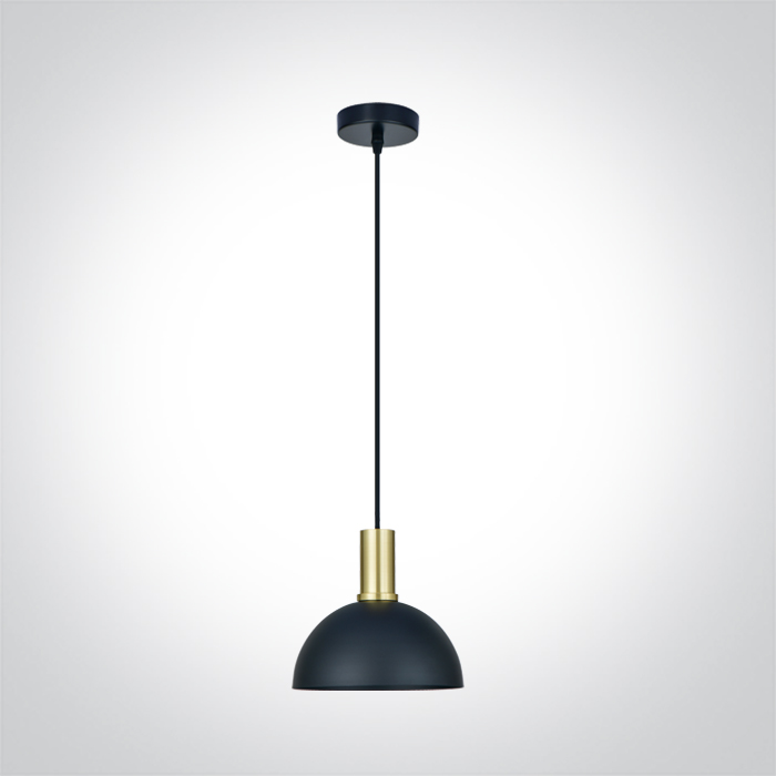 One Light Omorfo lampă suspendată 1x10 W negru-alamă 63140/BBS