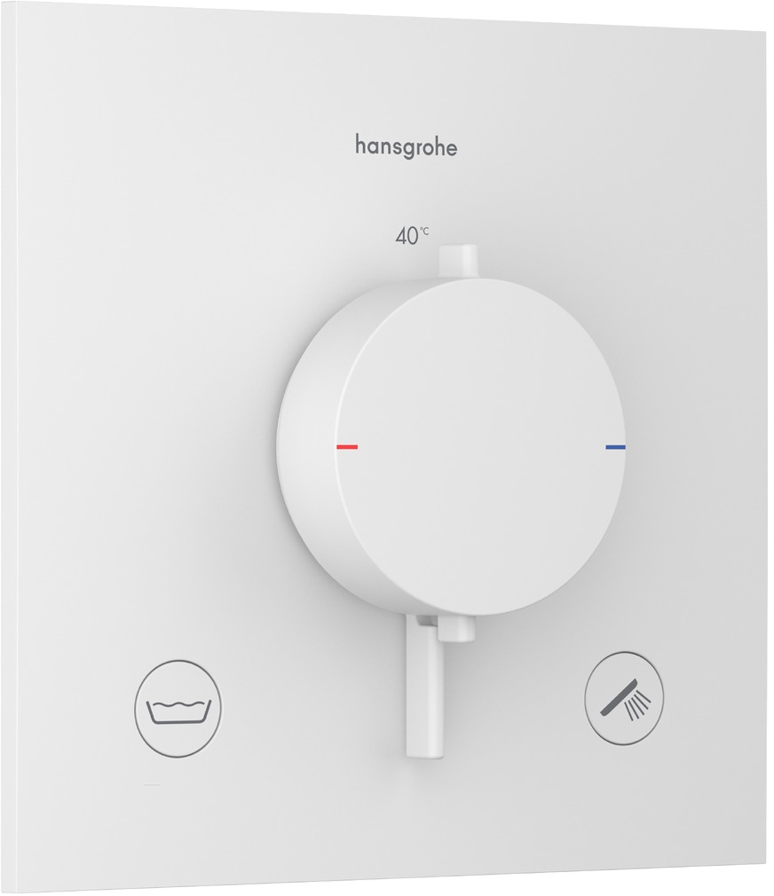 Hansgrohe Ecostat Comfort E baterie cadă-duș ascuns cu termostat alb 33716700