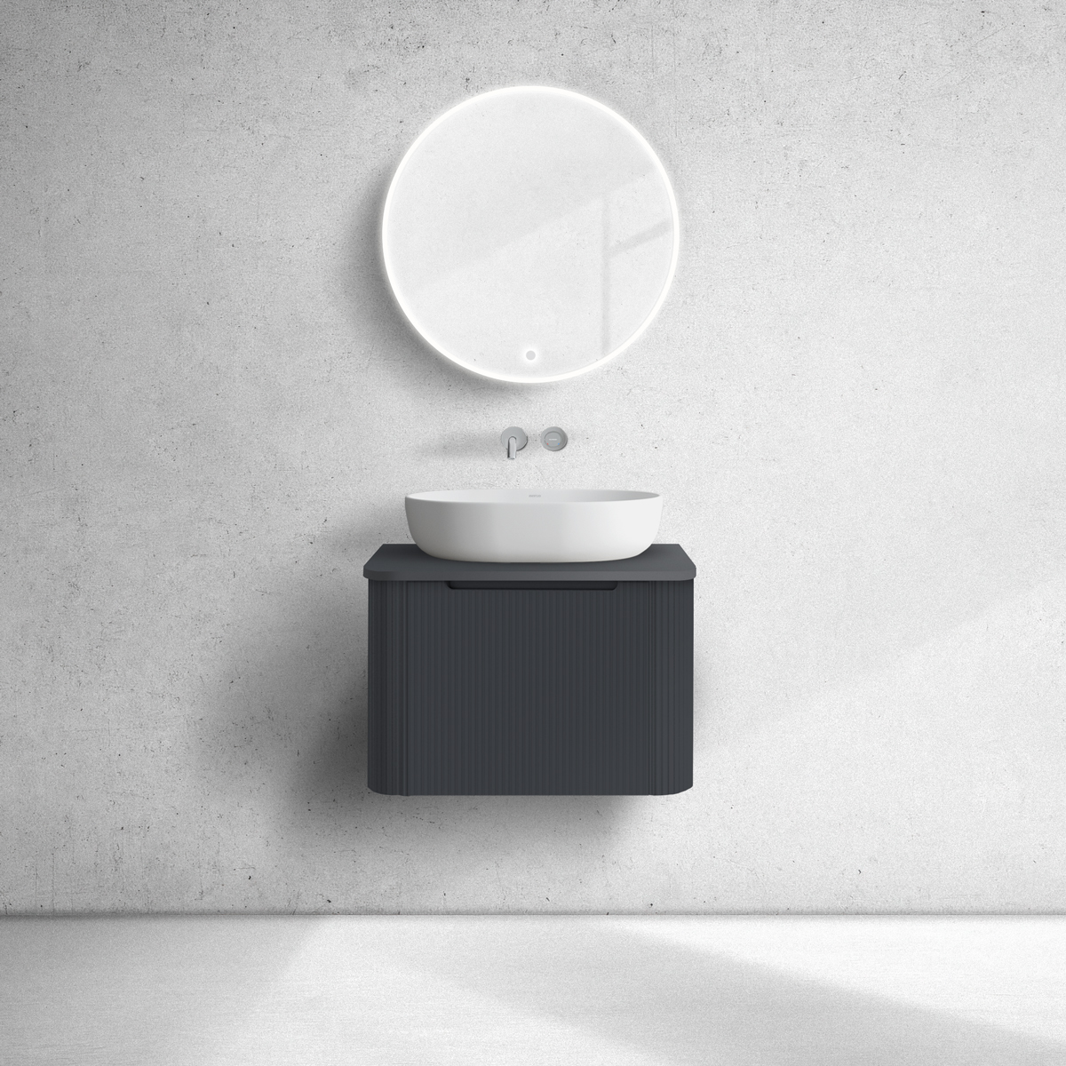 Oltens Hamnes dulap 60x46x39 cm sub chiuveta pe perete negru 60022300