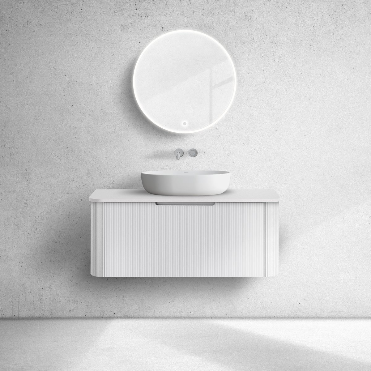 Oltens Hamnes dulap 100x46x39 cm sub chiuveta pe perete alb 60024000