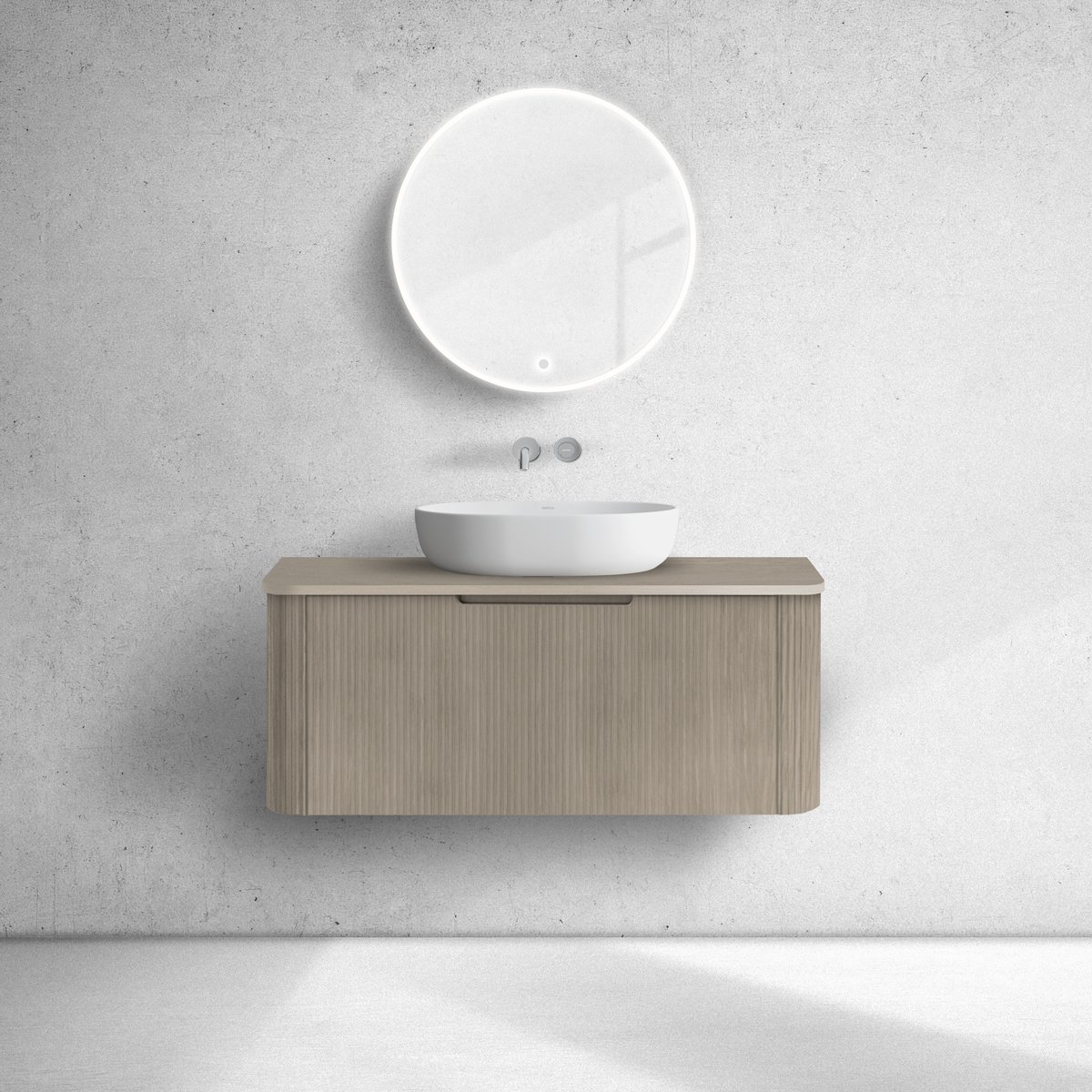 Oltens Hamnes dulap 100x46x39 cm sub chiuveta pe perete stejar 60024060