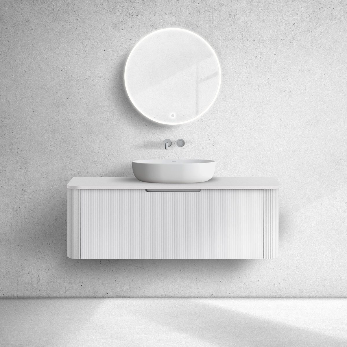 Oltens Hamnes dulap 120x46x39 cm sub chiuveta pe perete alb 60025000