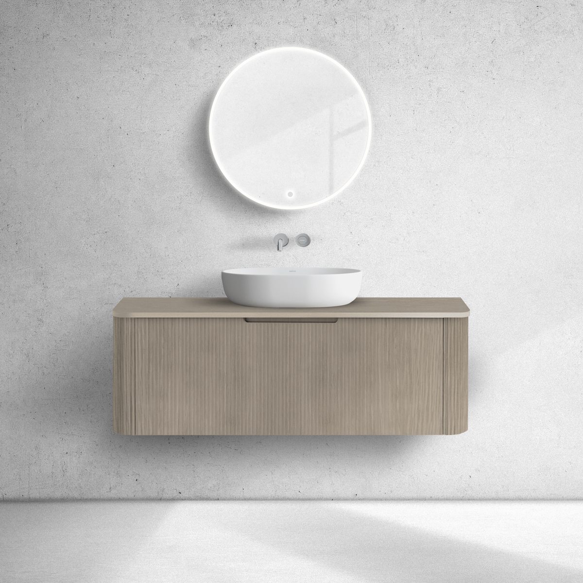 Oltens Hamnes dulap 120x46x39 cm sub chiuveta pe perete stejar 60025060