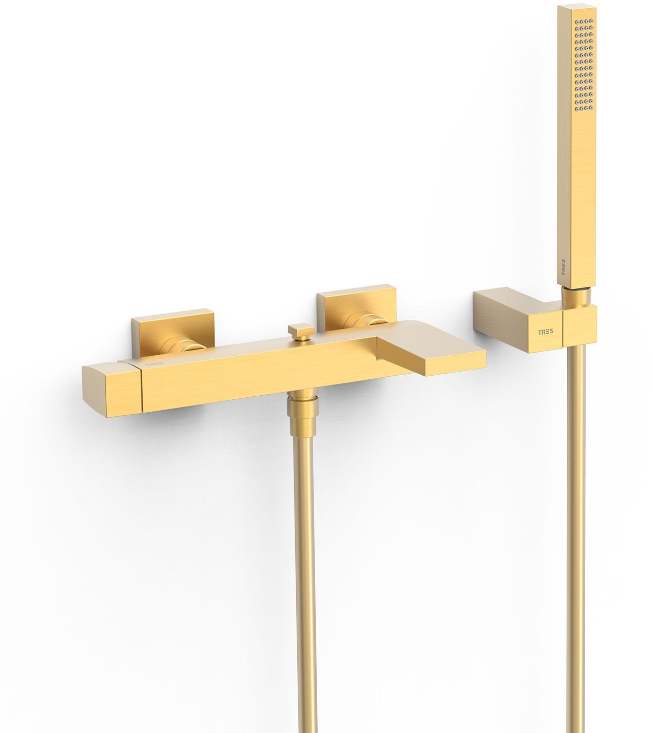 Tres Slim Exclusive baterie cadă-duș perete auriu 20217001OM