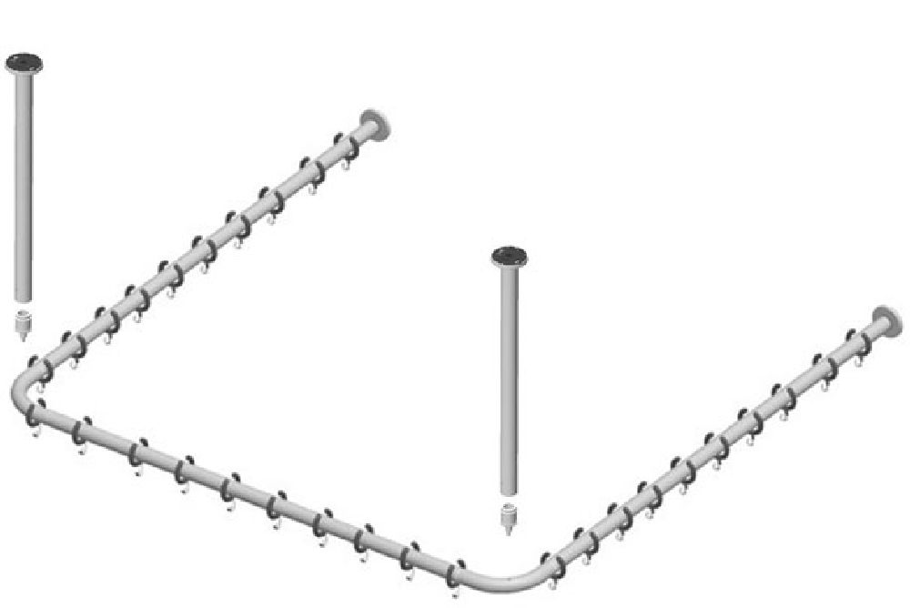 Keuco Plan bară perdea de duș 14940011200