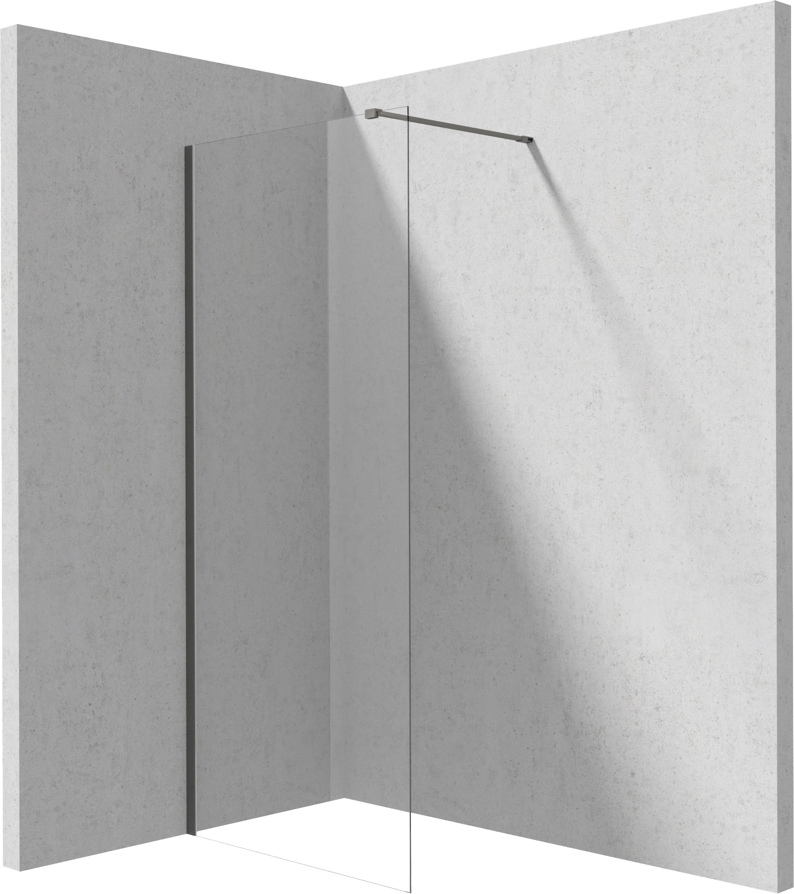 Deante Prizma perete cabină de duș walk-in 100 cm grafit periat/sticla transparentă KTJ_D30P