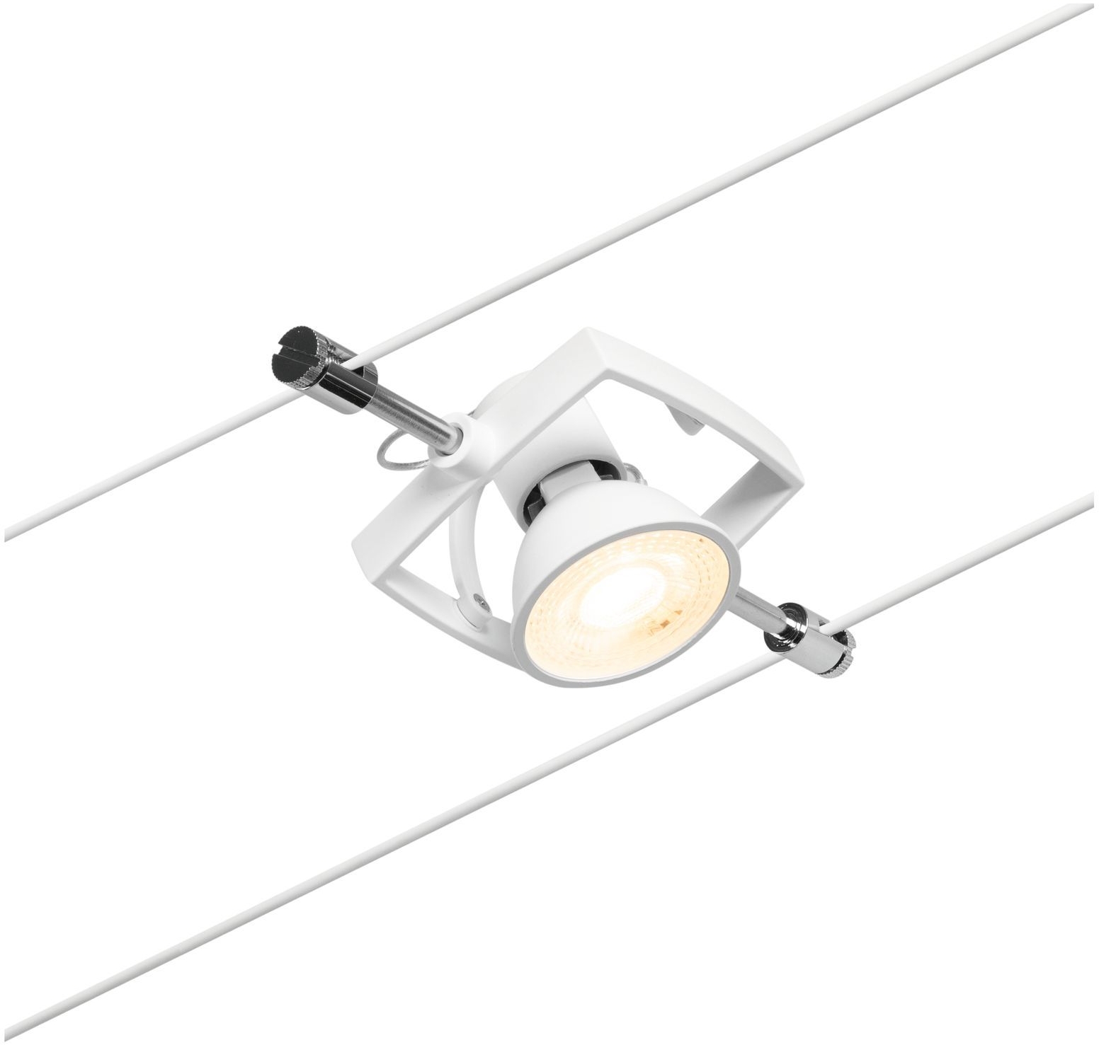 Paulmann Mac lampă pentru sistem de cabluri 1x10 W alb-crom 94433