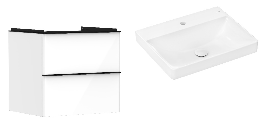 Set dulap Hansgrohe Xelu Q 54023670, lavoar Hansgrohe Xelu Q 61016450