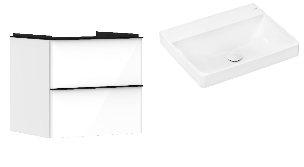 Set dulap Hansgrohe Xelu Q 54023670, lavoar Hansgrohe Xelu Q 61017450