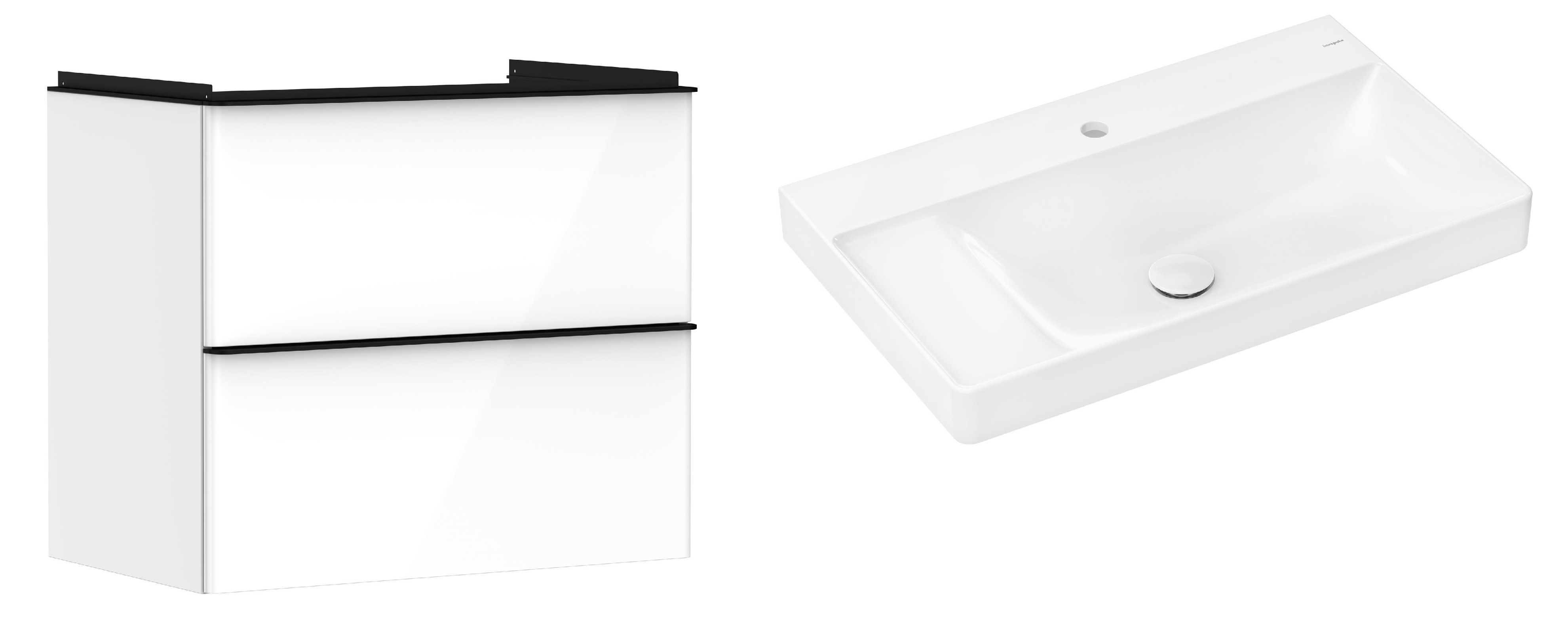 Set dulap Hansgrohe Xelu Q 54027670, lavoar Hansgrohe Xelu Q 61030450