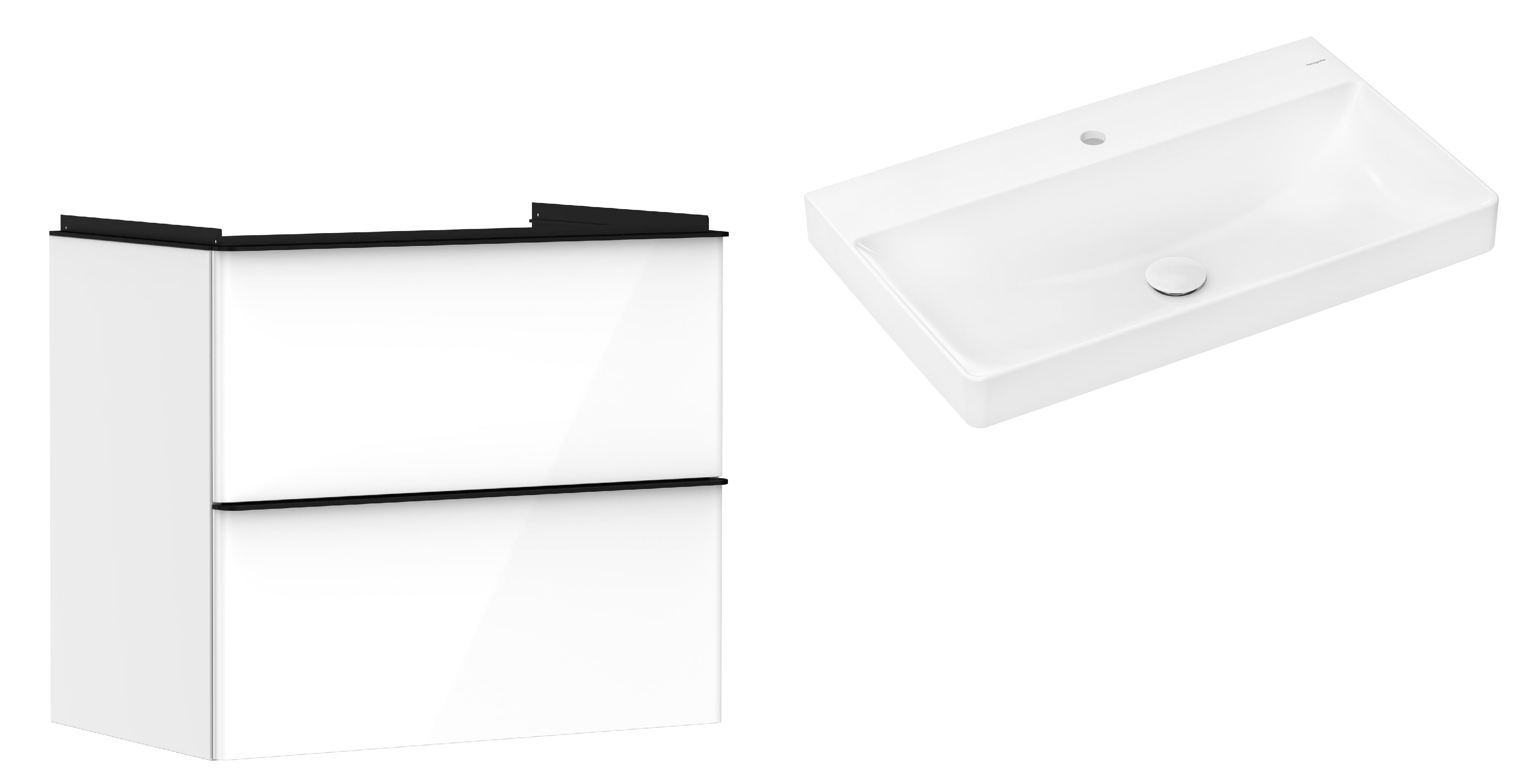 Set dulap Hansgrohe Xelu Q 54027670, lavoar Hansgrohe Xelu Q 61020450