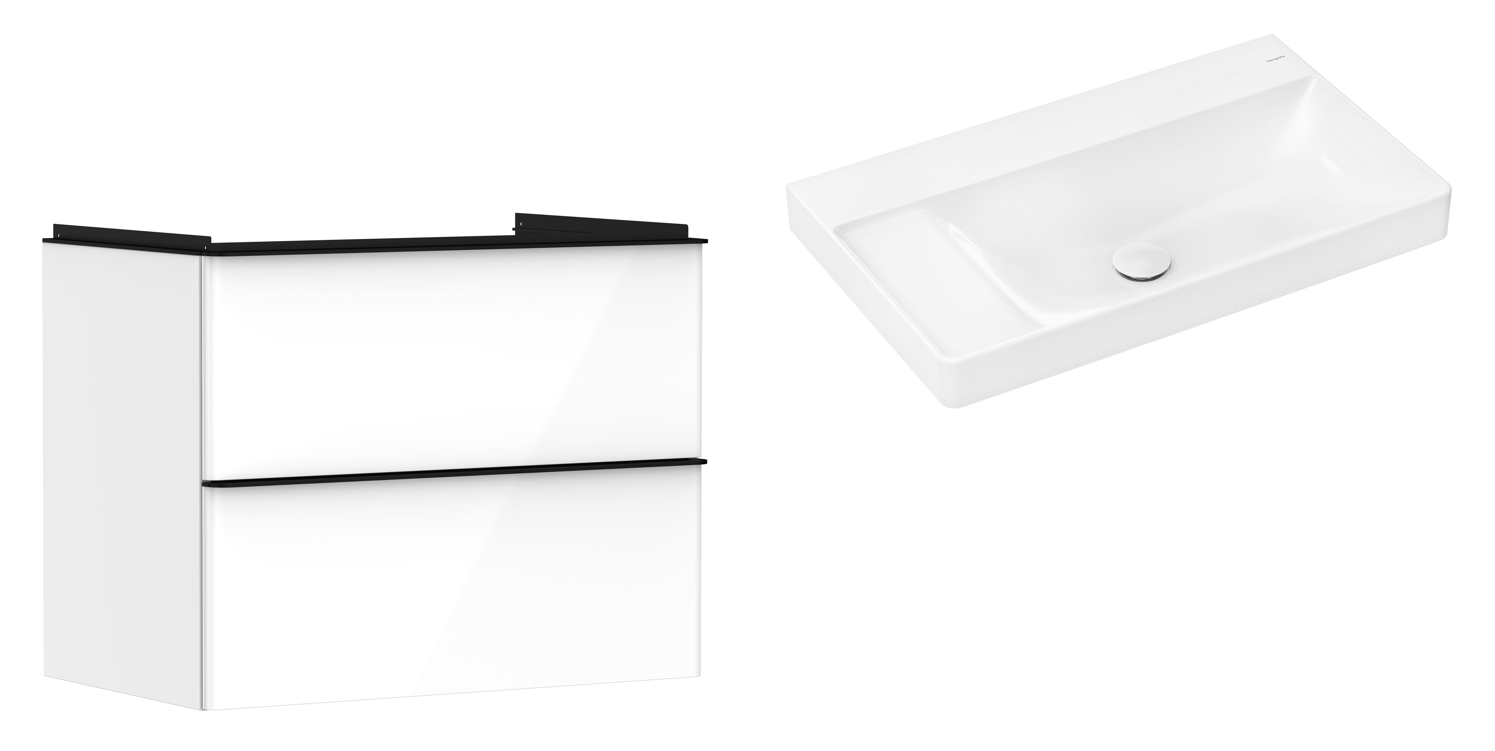 Set dulap Hansgrohe Xelu Q 54027670, lavoar Hansgrohe Xelu Q 61032450