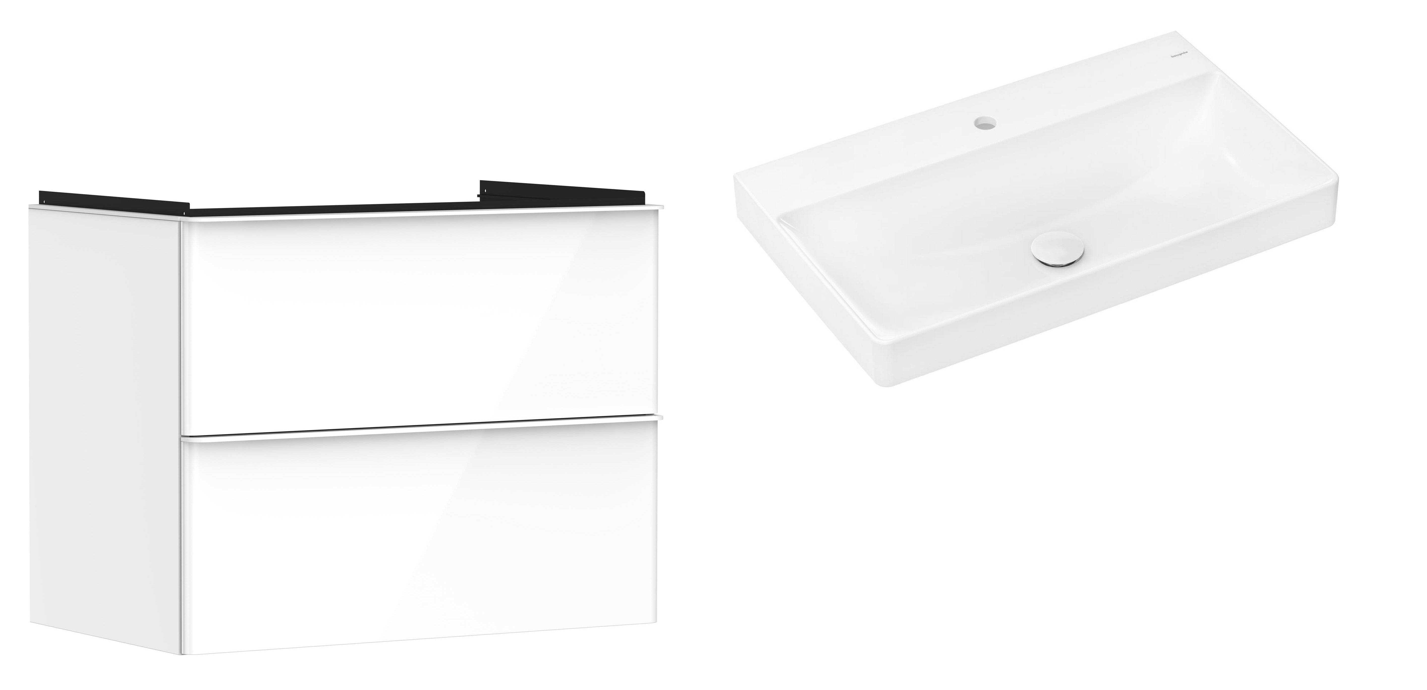 Set dulap Hansgrohe Xelu Q 54027700, lavoar Hansgrohe Xelu Q 61020450