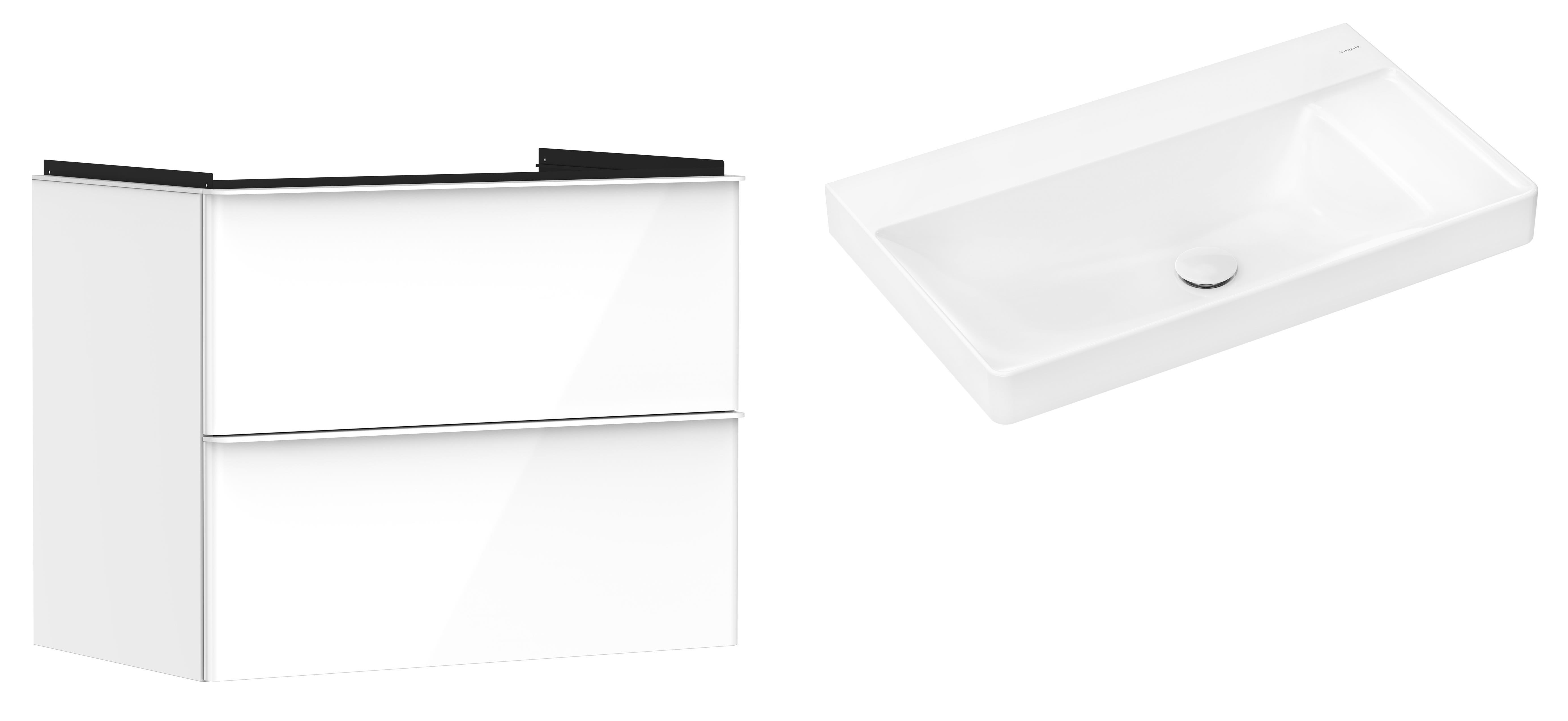 Set dulap Hansgrohe Xelu Q 54027700, lavoar Hansgrohe Xelu Q 61026450