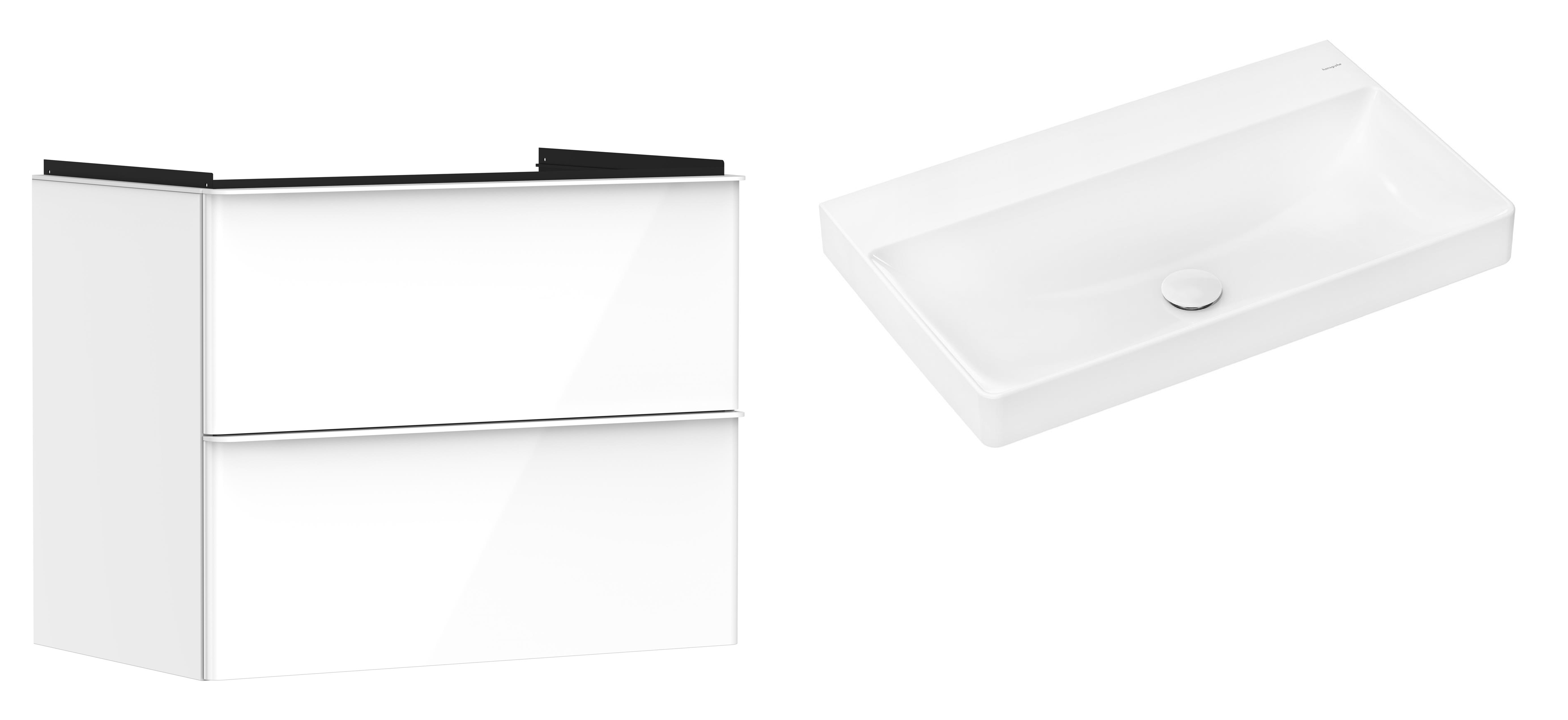 Set dulap Hansgrohe Xelu Q 54027700, lavoar Hansgrohe Xelu Q 61021450