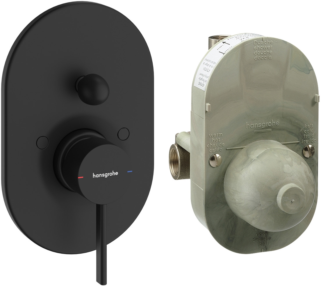 Hansgrohe Zesis S baterie cadă-duș ascuns negru 74418670