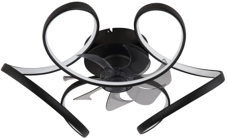 Globo Lighting Travo lampă-ventilator de tavan 1x30 W negru 03638