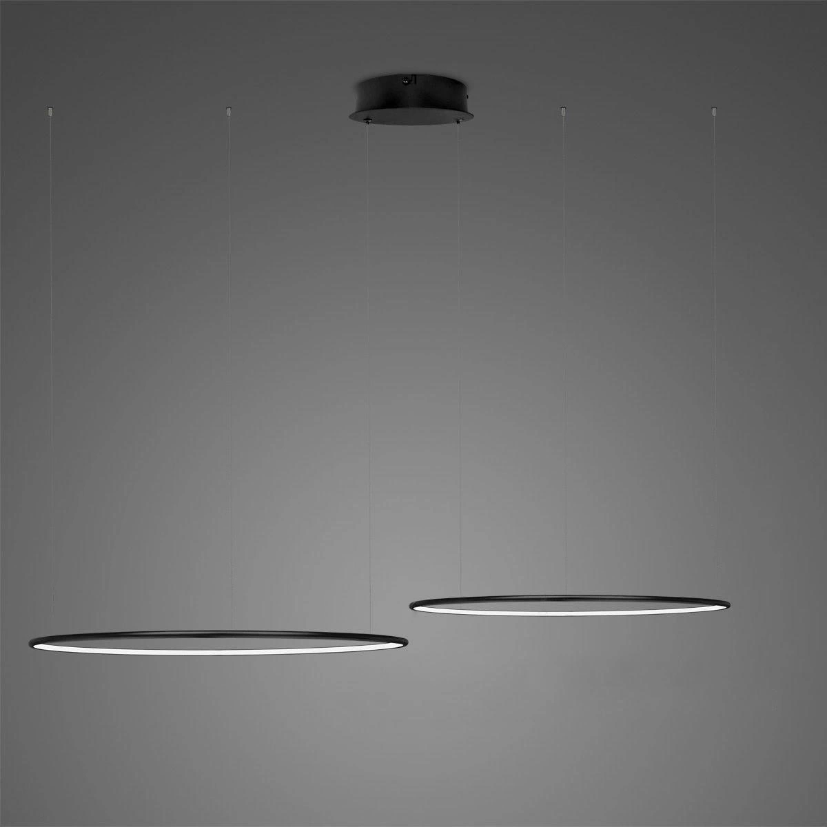 Altavola Design Ledowe Okręgi lampă suspendată 2x38 W negru LA074/CO2_60_in_3k_BLACK