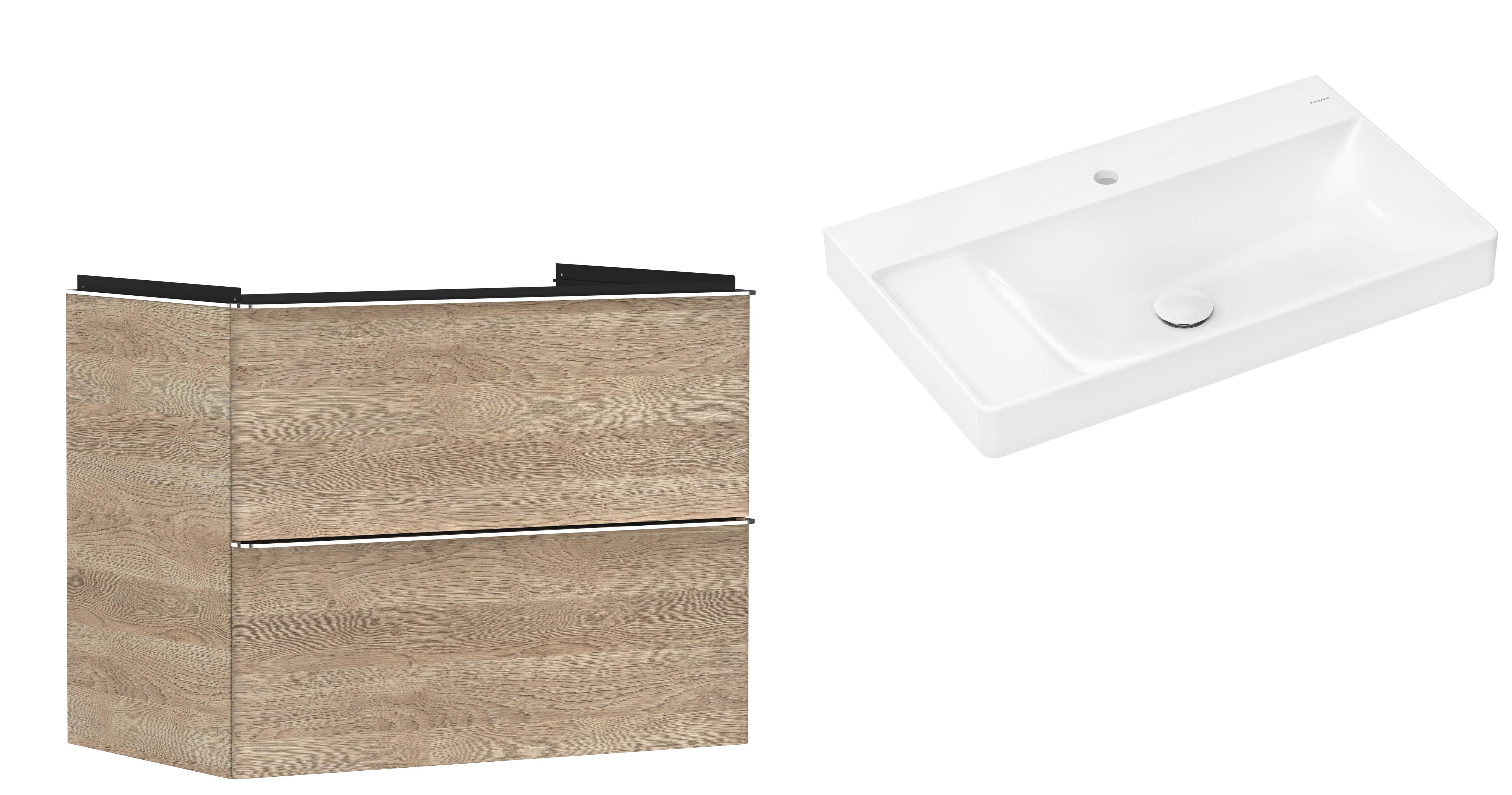 Set dulap Hansgrohe Xelu Q 54029000, lavoar Hansgrohe Xelu Q 61030450