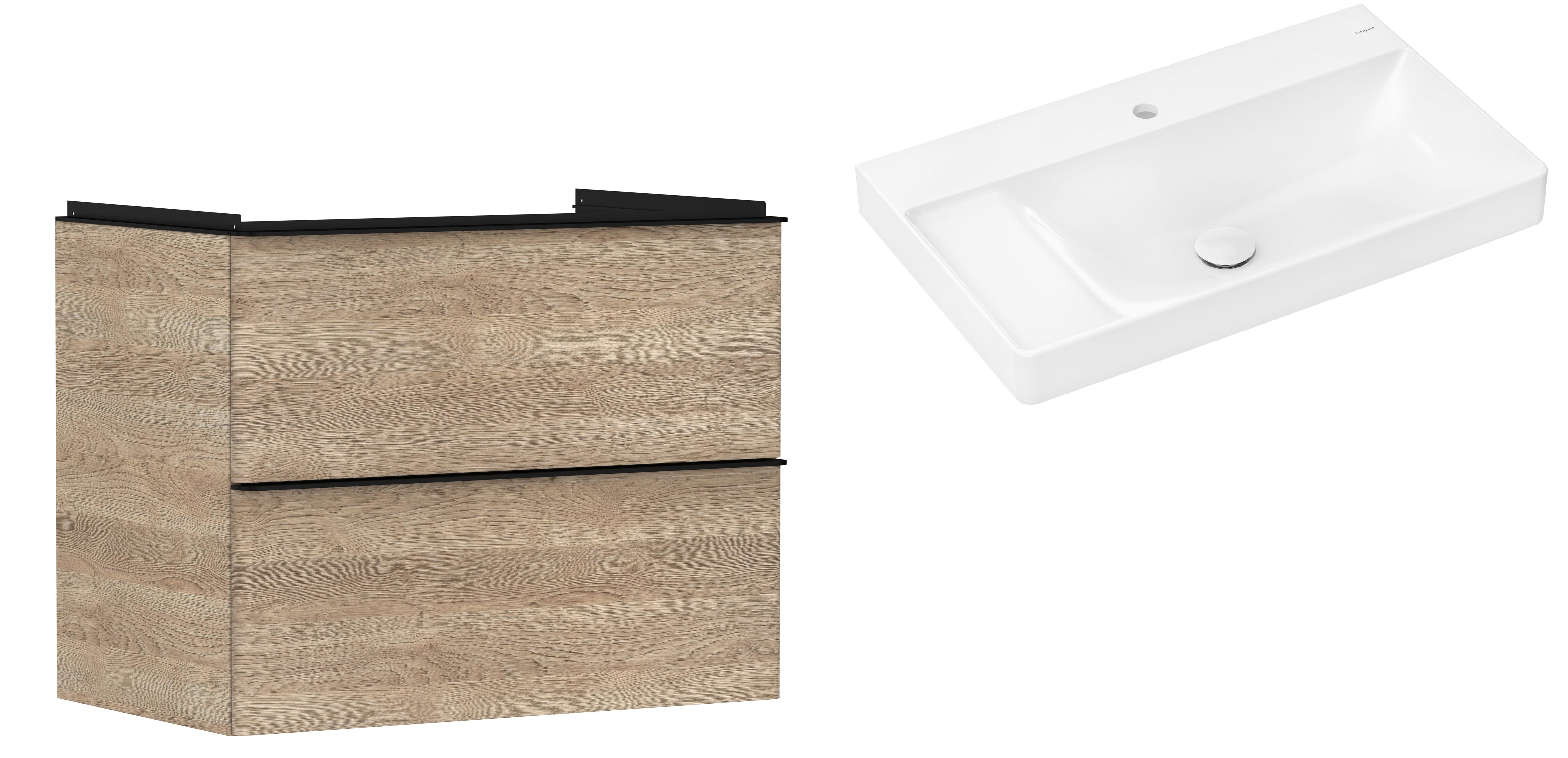 Set dulap Hansgrohe Xelu Q 54029670, lavoar Hansgrohe Xelu Q 61030450