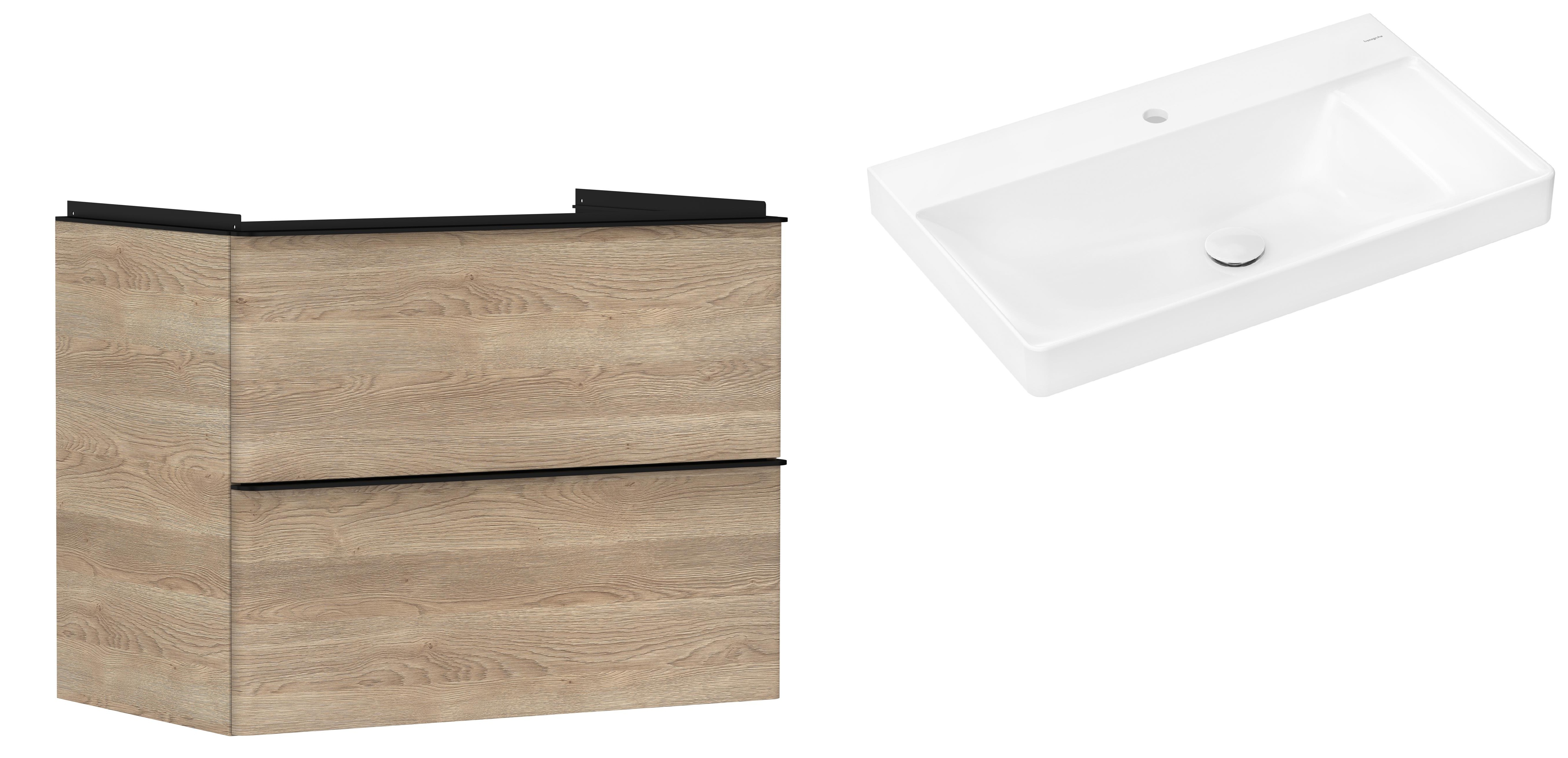 Set dulap Hansgrohe Xelu Q 54029670, lavoar Hansgrohe Xelu Q 61024450