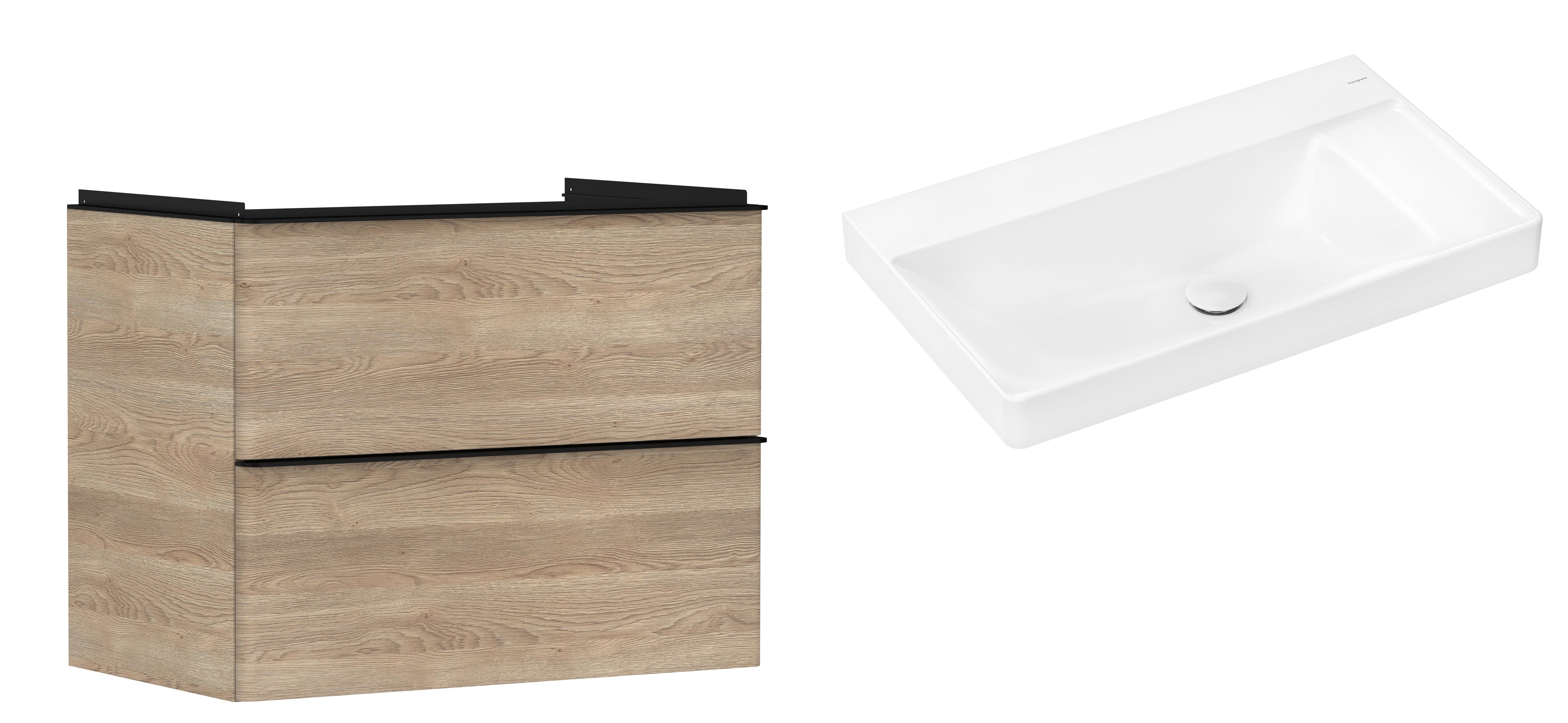 Set dulap Hansgrohe Xelu Q 54029670, lavoar Hansgrohe Xelu Q 61026450