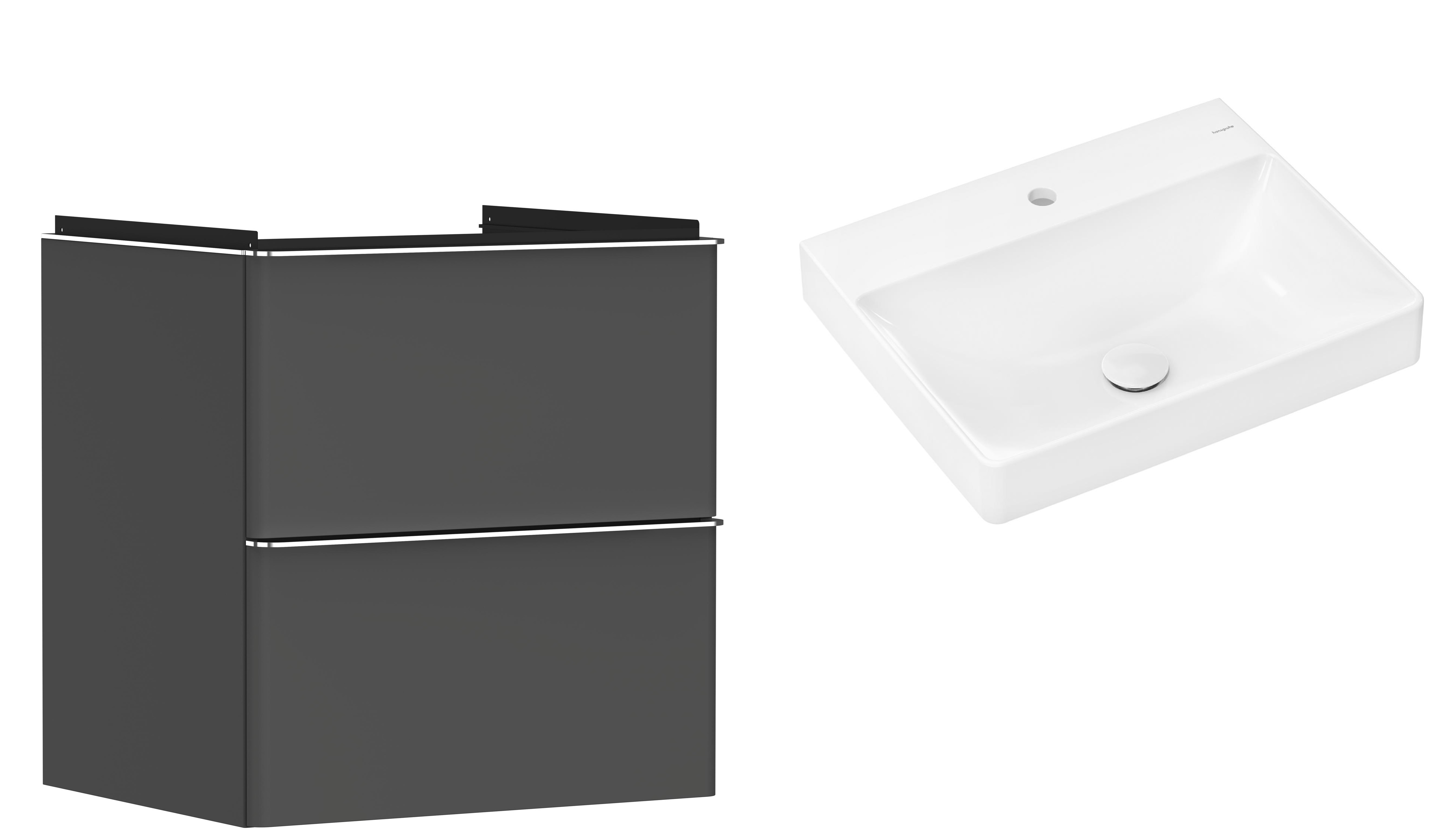 Set dulap Hansgrohe Xelu Q 54024000, lavoar Hansgrohe Xelu Q 61016450