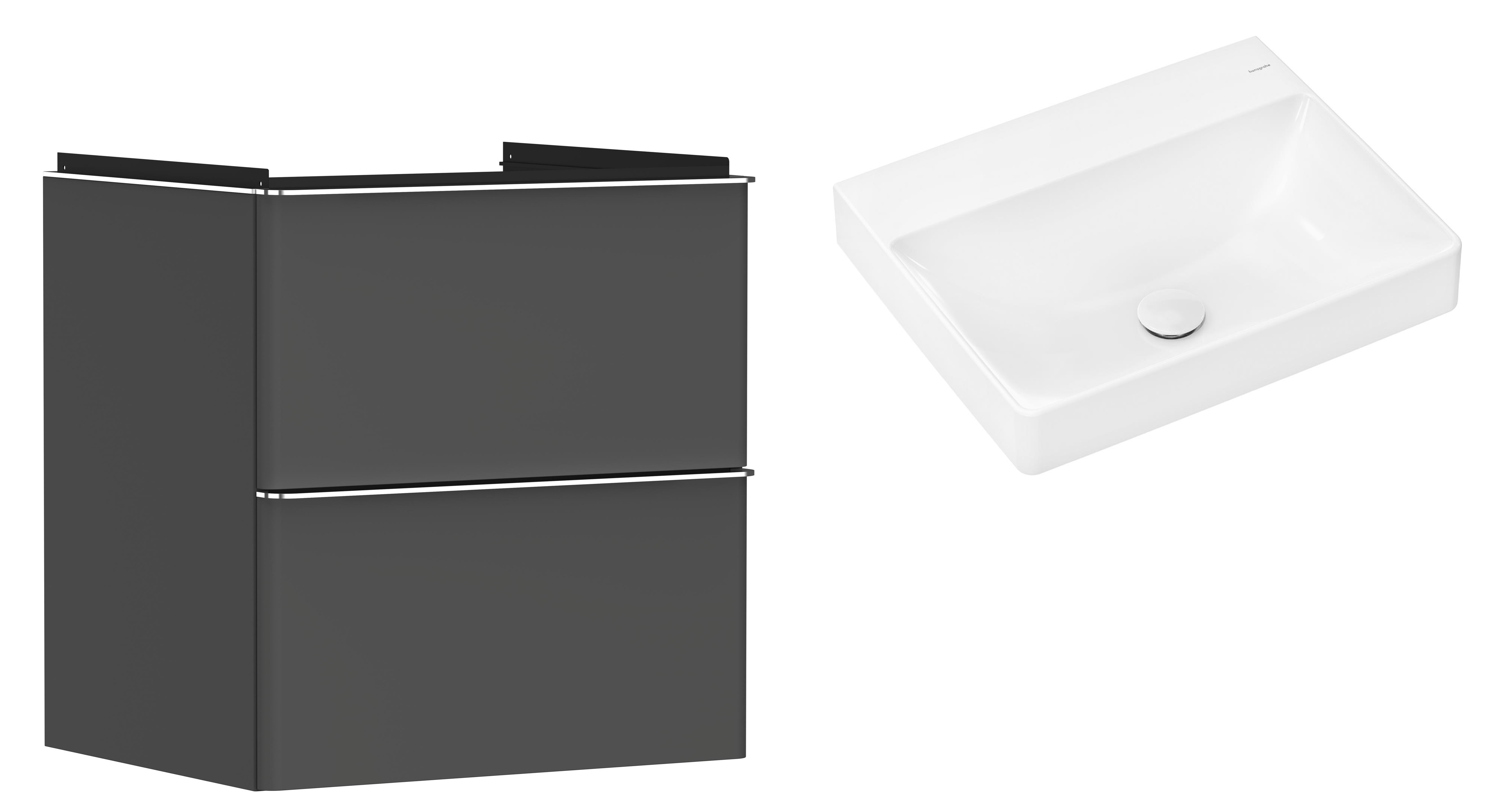Set dulap Hansgrohe Xelu Q 54024000, lavoar Hansgrohe Xelu Q 61017450