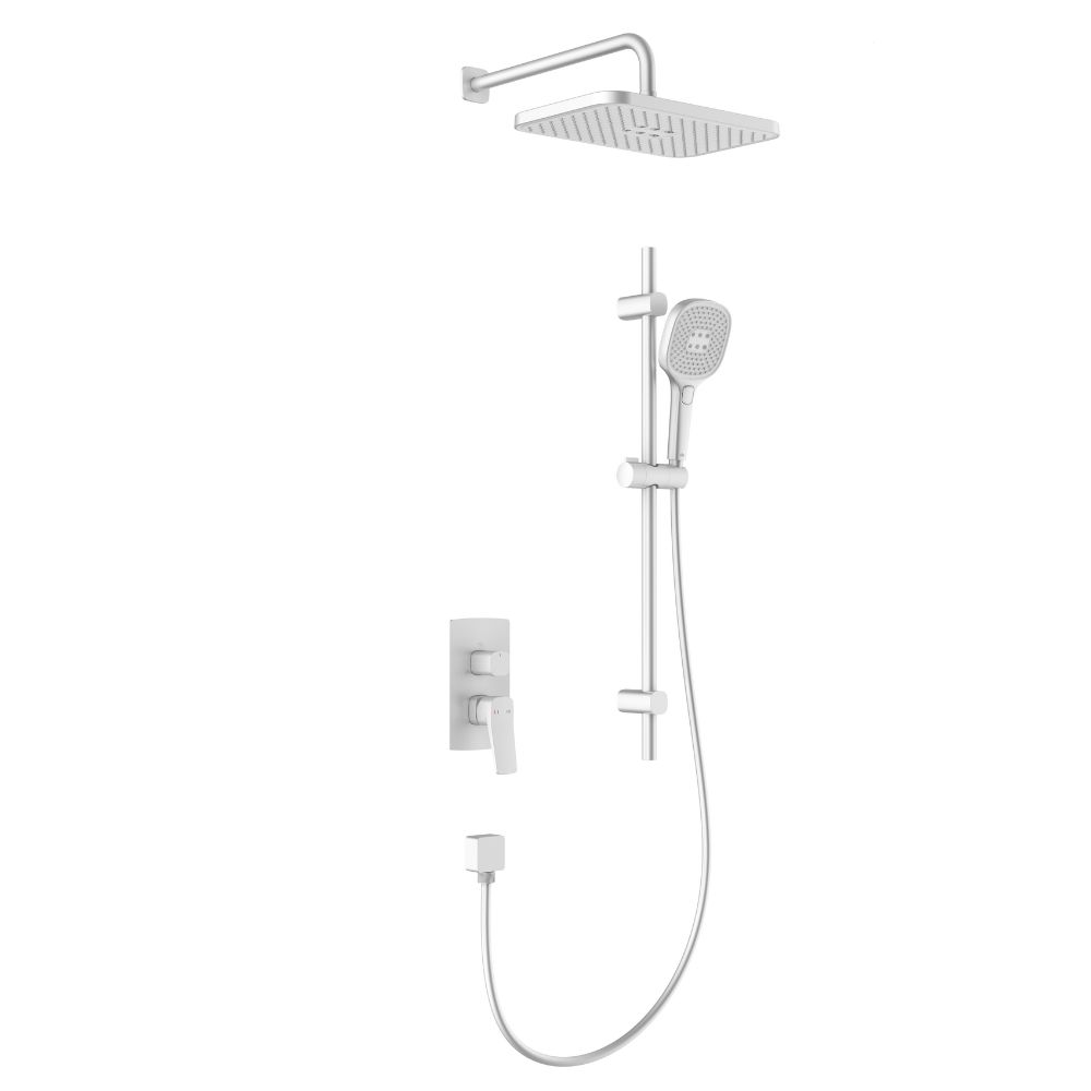 KFA Armatura Malaga White set de duș ascuns cu duș de ploaie alb 4529-301-44