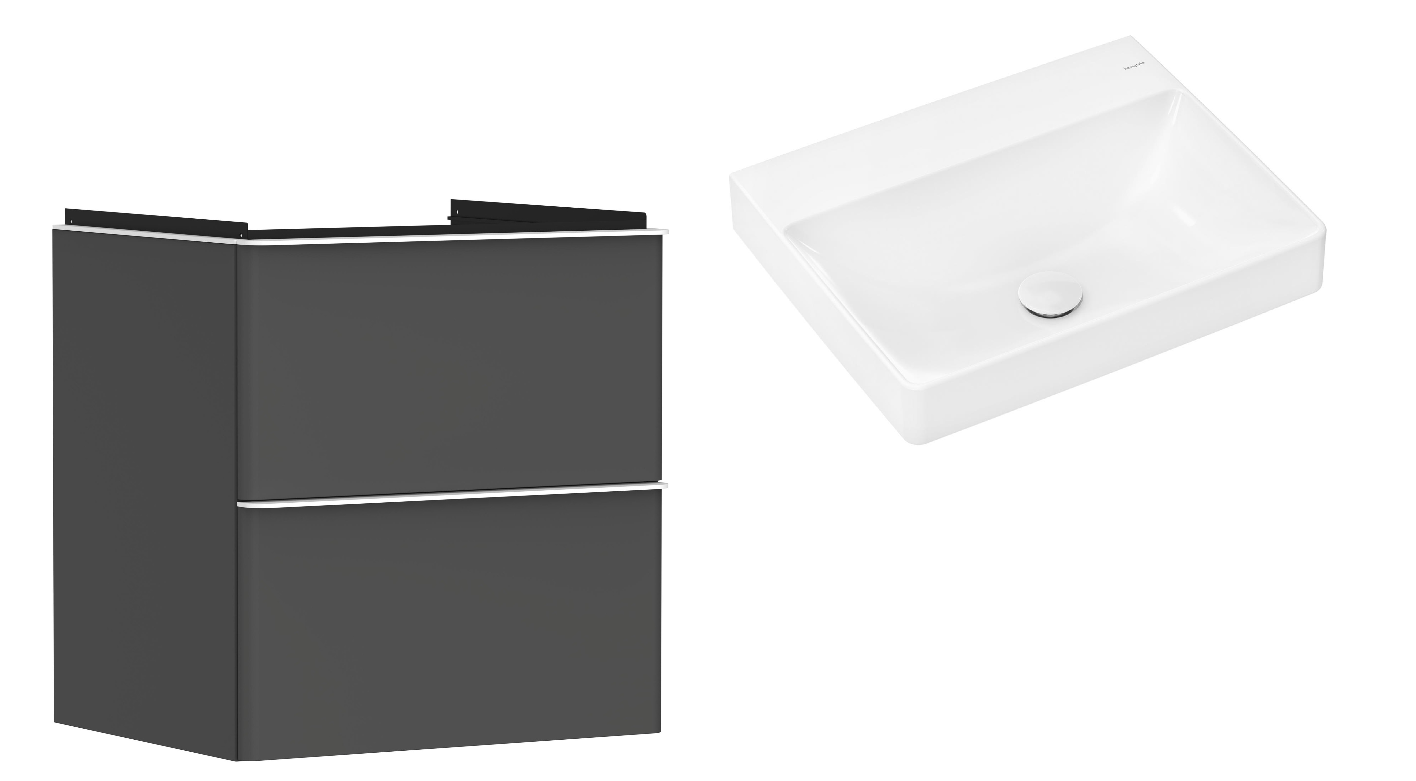 Set dulap Hansgrohe Xelu Q 54024700, lavoar Hansgrohe Xelu Q 61017450