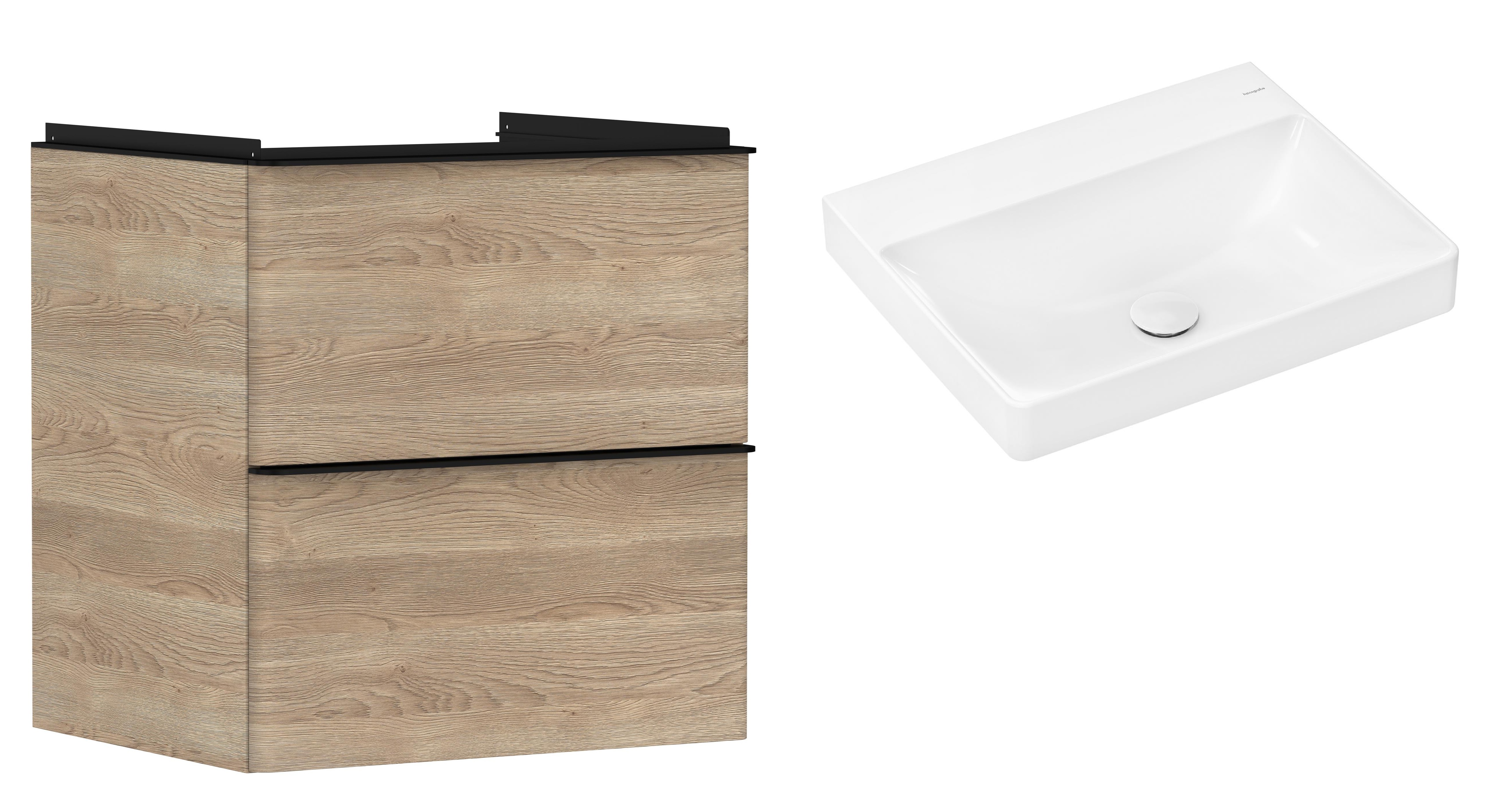 Set dulap Hansgrohe Xelu Q 54025670, lavoar Hansgrohe Xelu Q 61017450