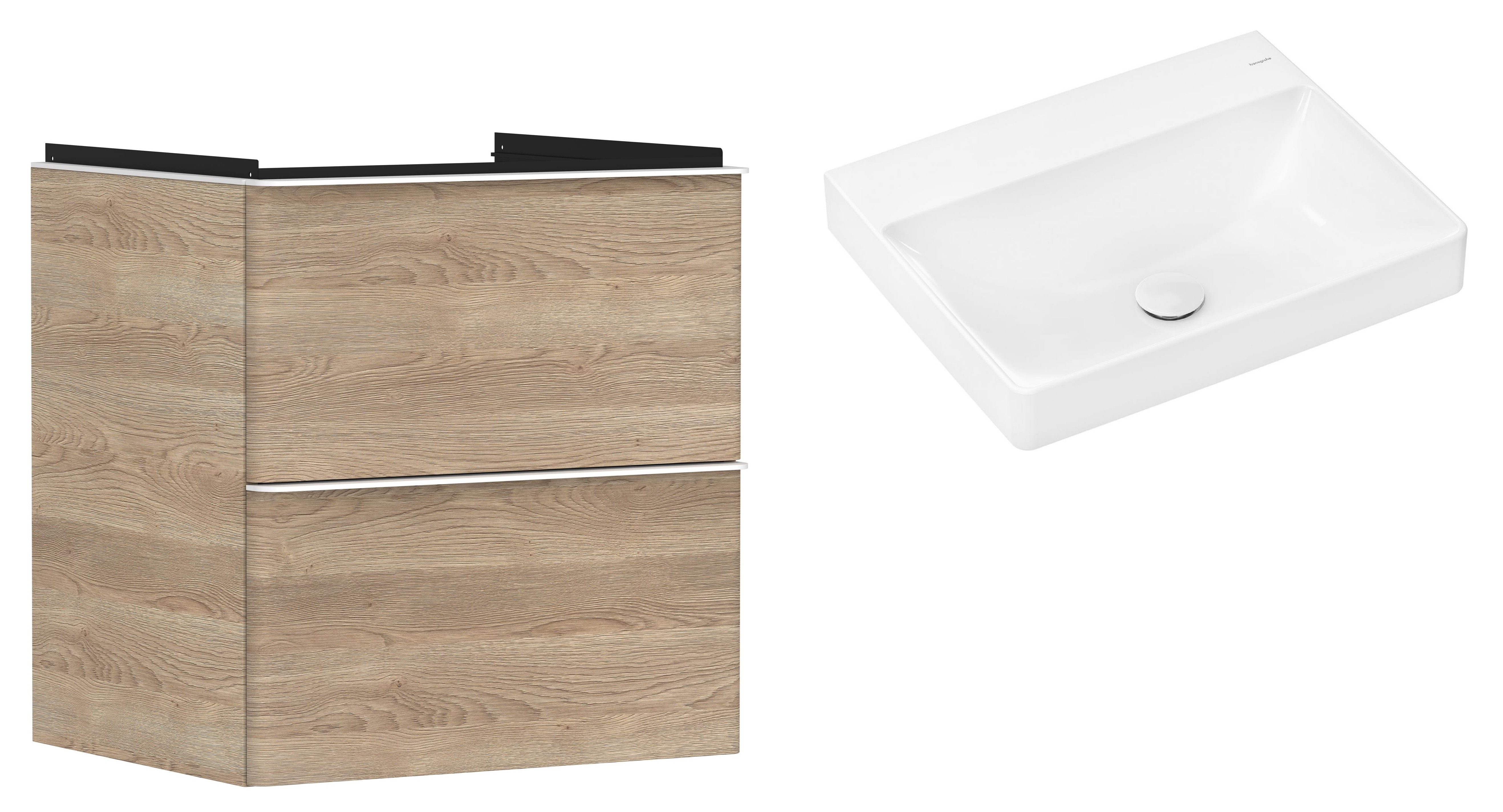 Set dulap Hansgrohe Xelu Q 54025700, lavoar Hansgrohe Xelu Q 61017450