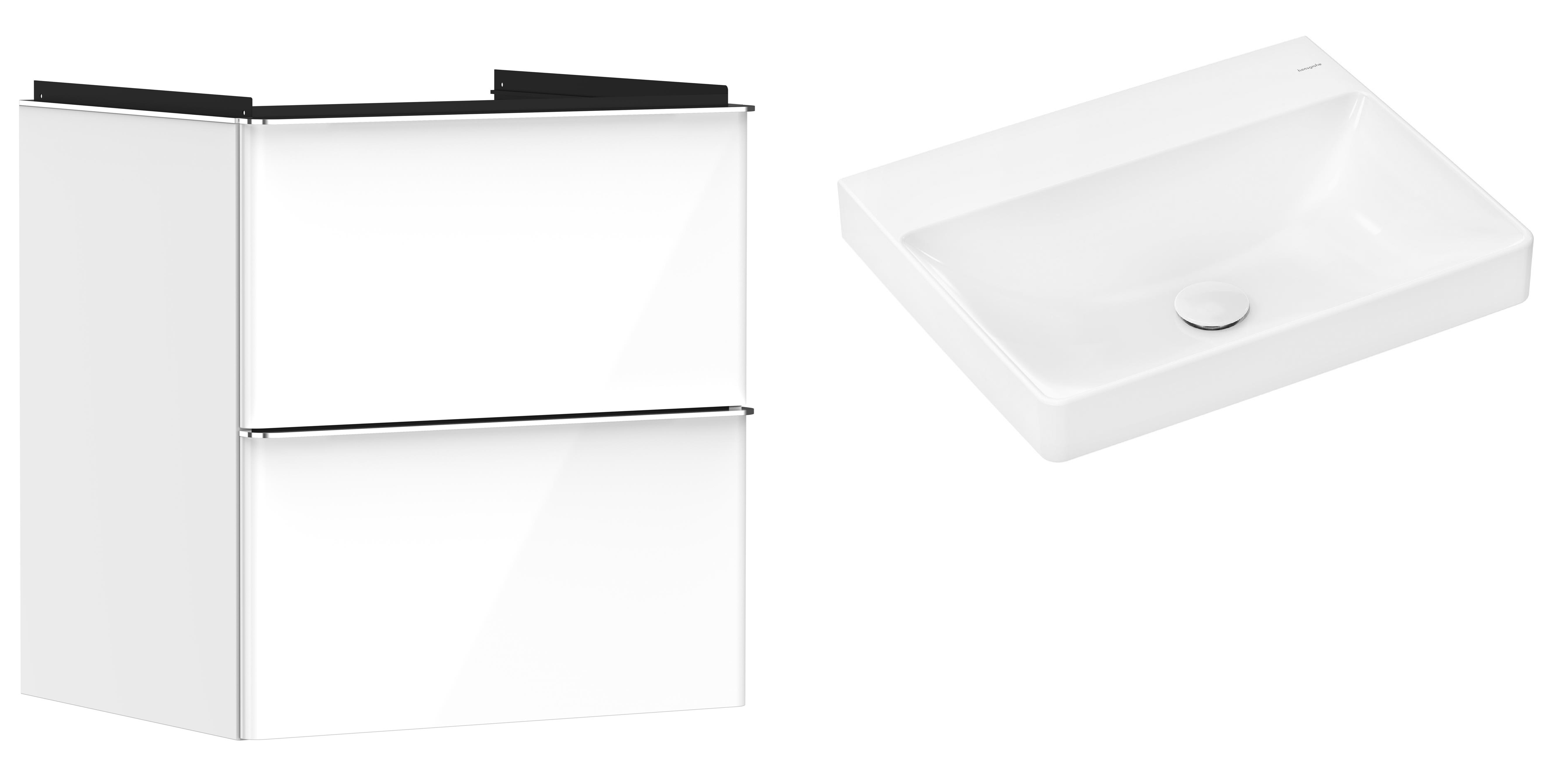 Set dulap Hansgrohe Xelu Q 54023000, lavoar Hansgrohe Xelu Q 61017450